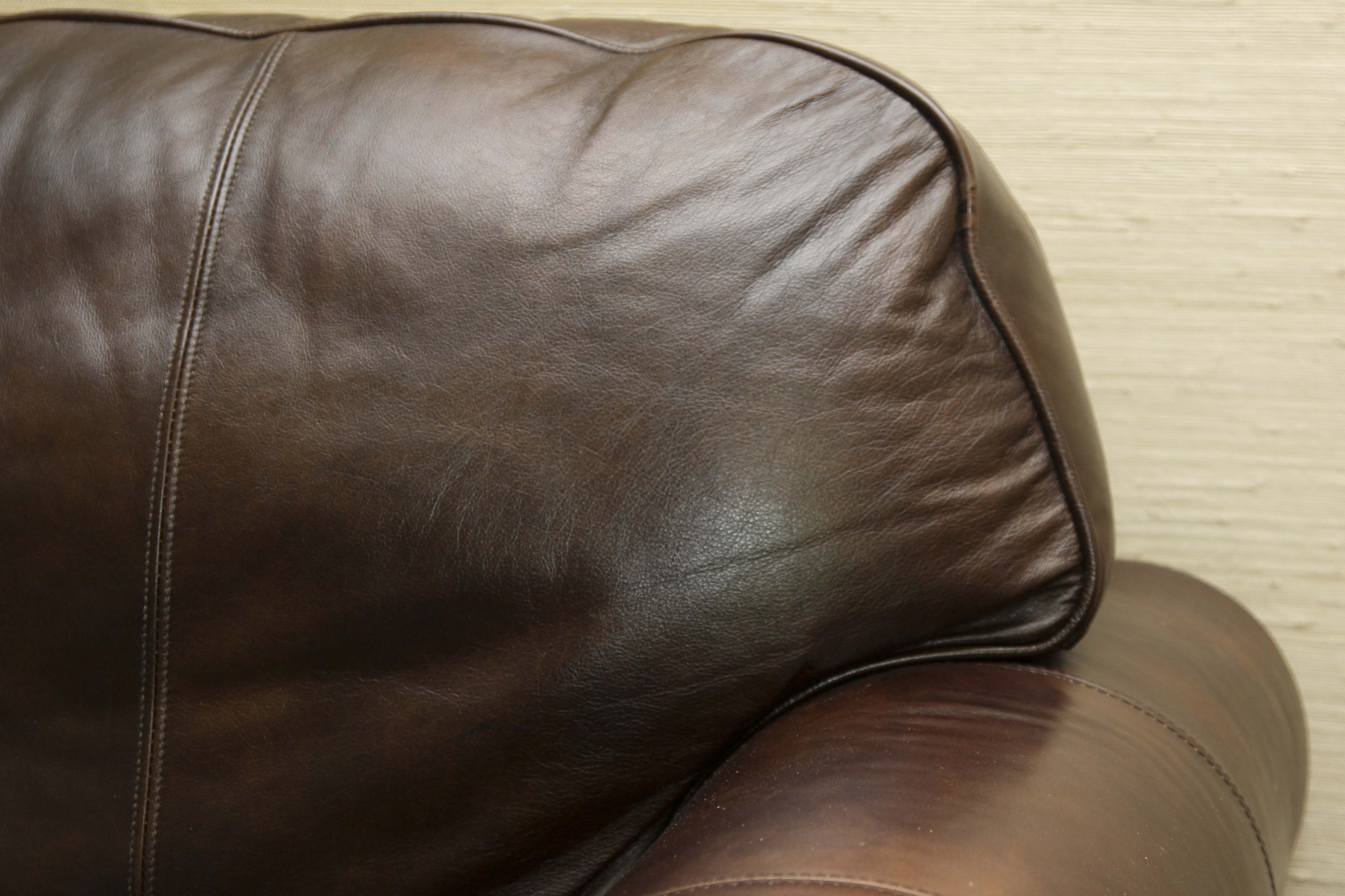 Thomasville Brown Leather Sectional Sofa