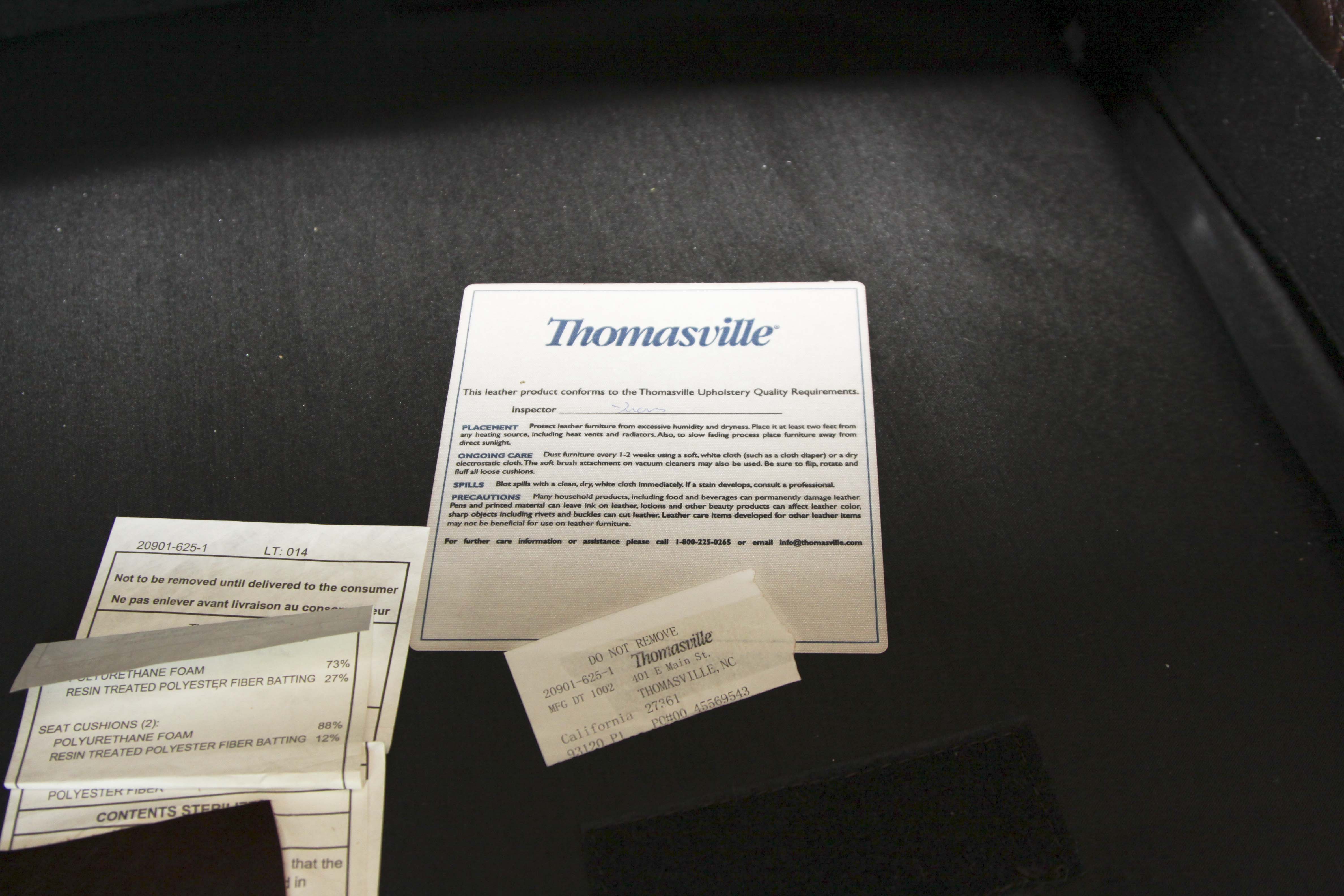 Thomasville Brown Leather Sectional Sofa