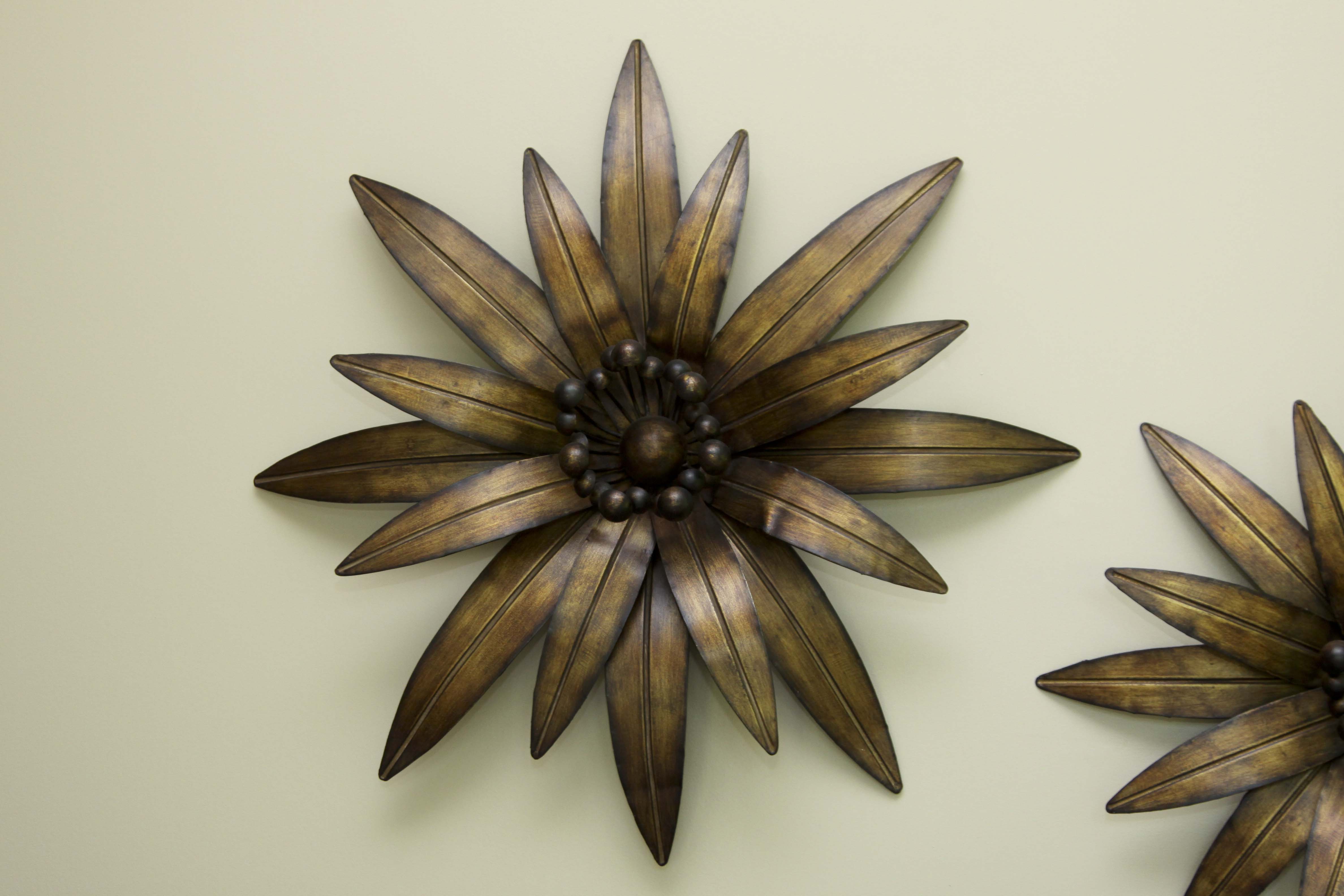 Floral Metal Wall Sculptures