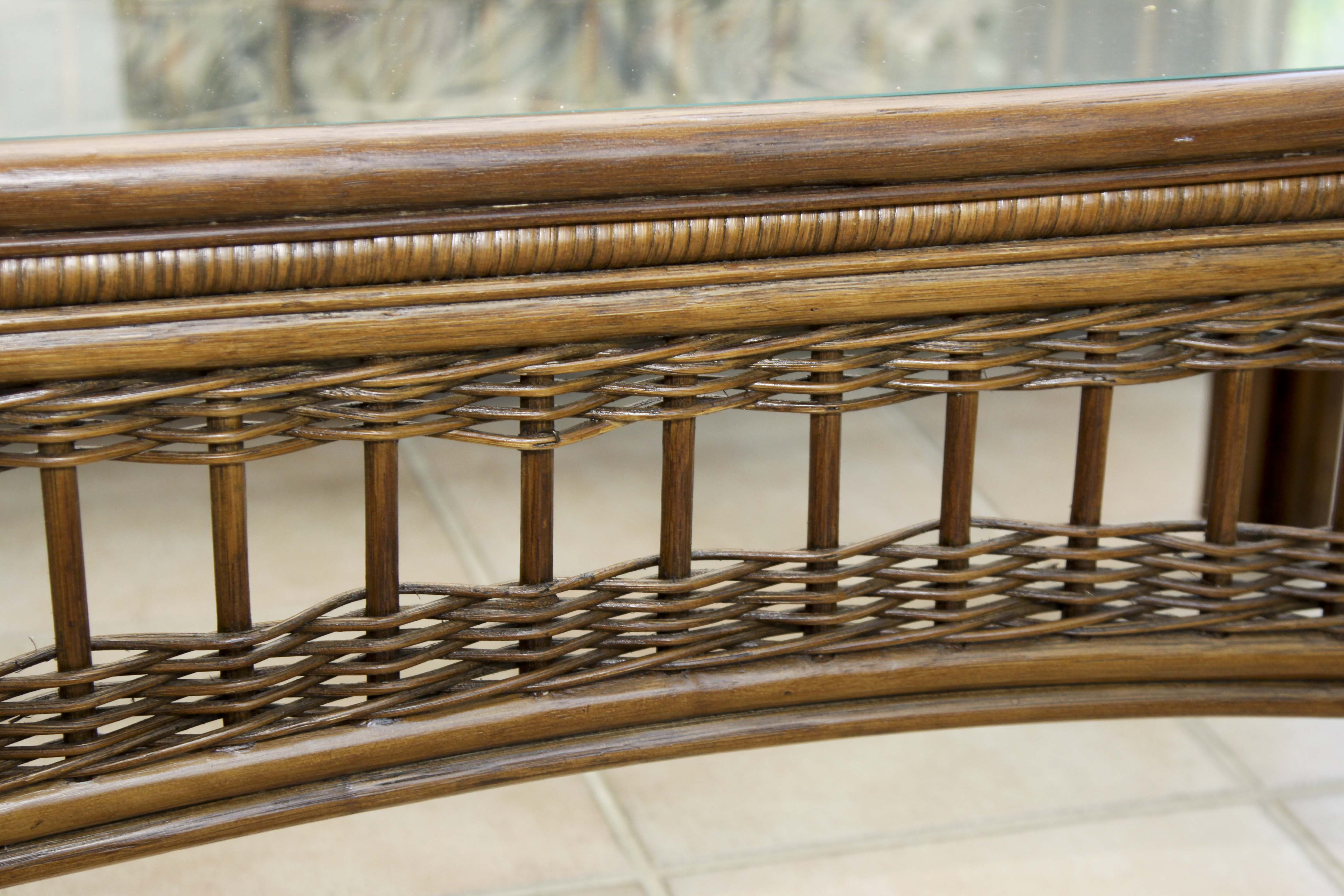 Wicker Sofa and Coffee Table