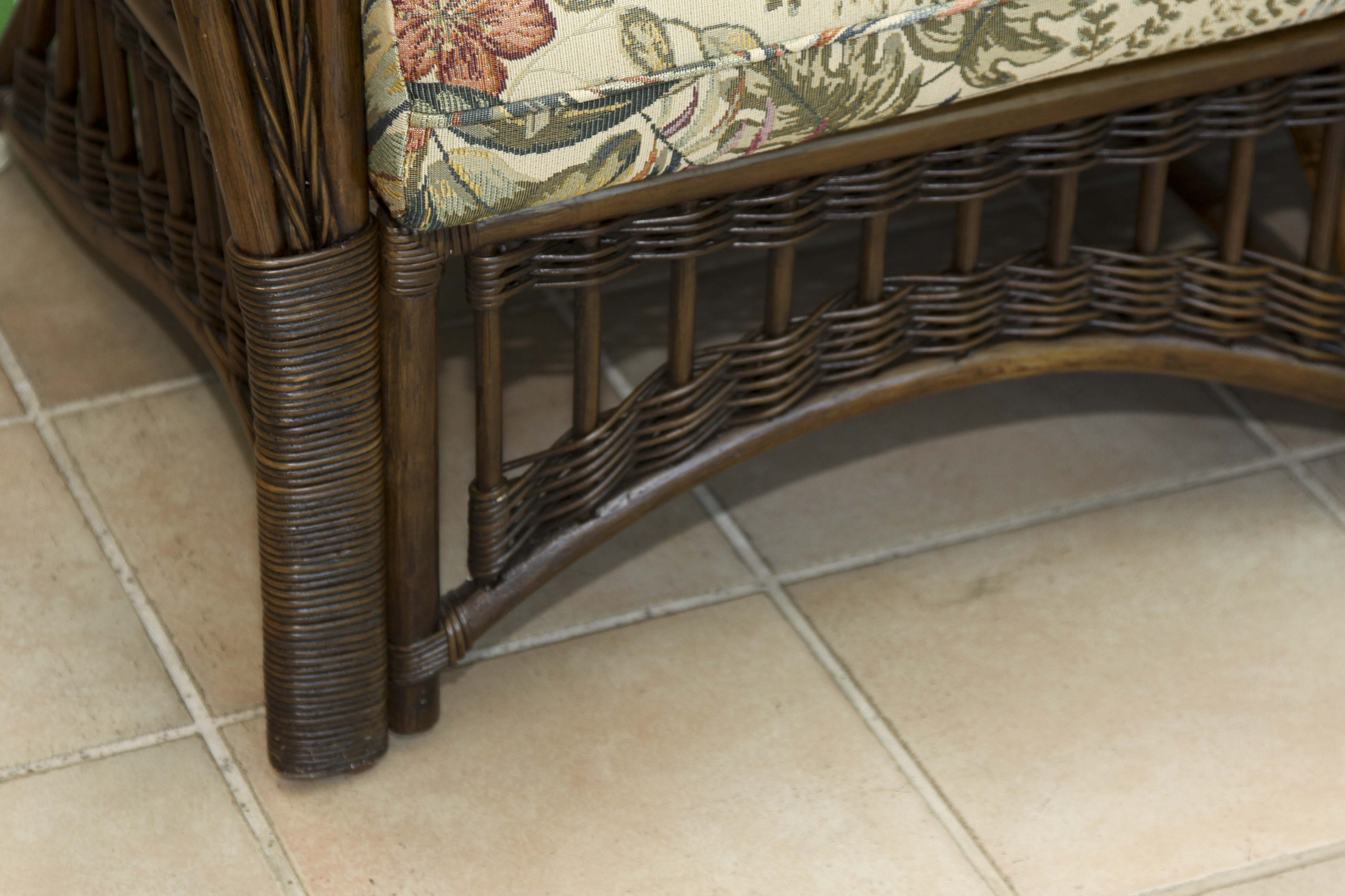 Wicker Sofa and Coffee Table