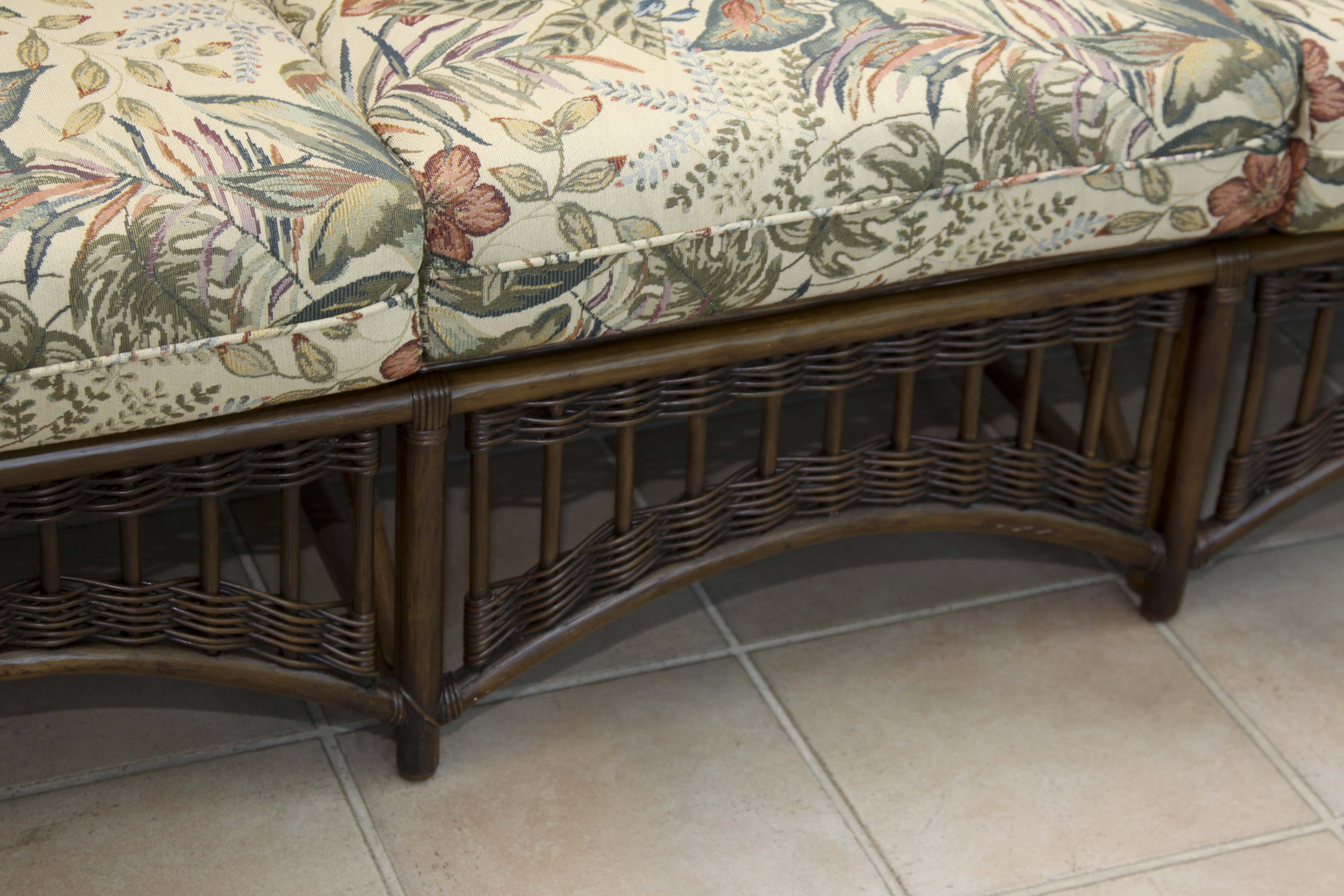 Wicker Sofa and Coffee Table