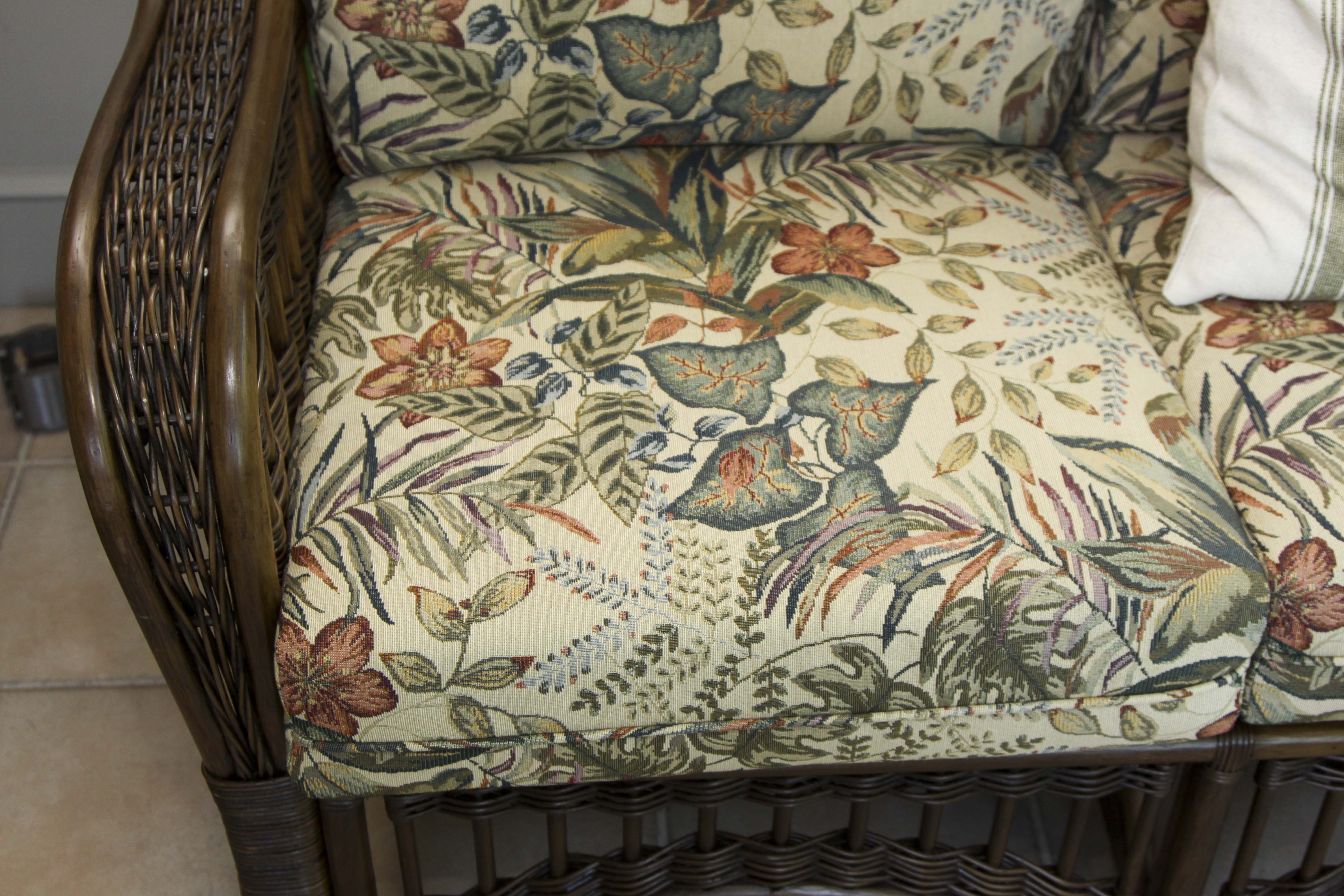 Wicker Sofa and Coffee Table