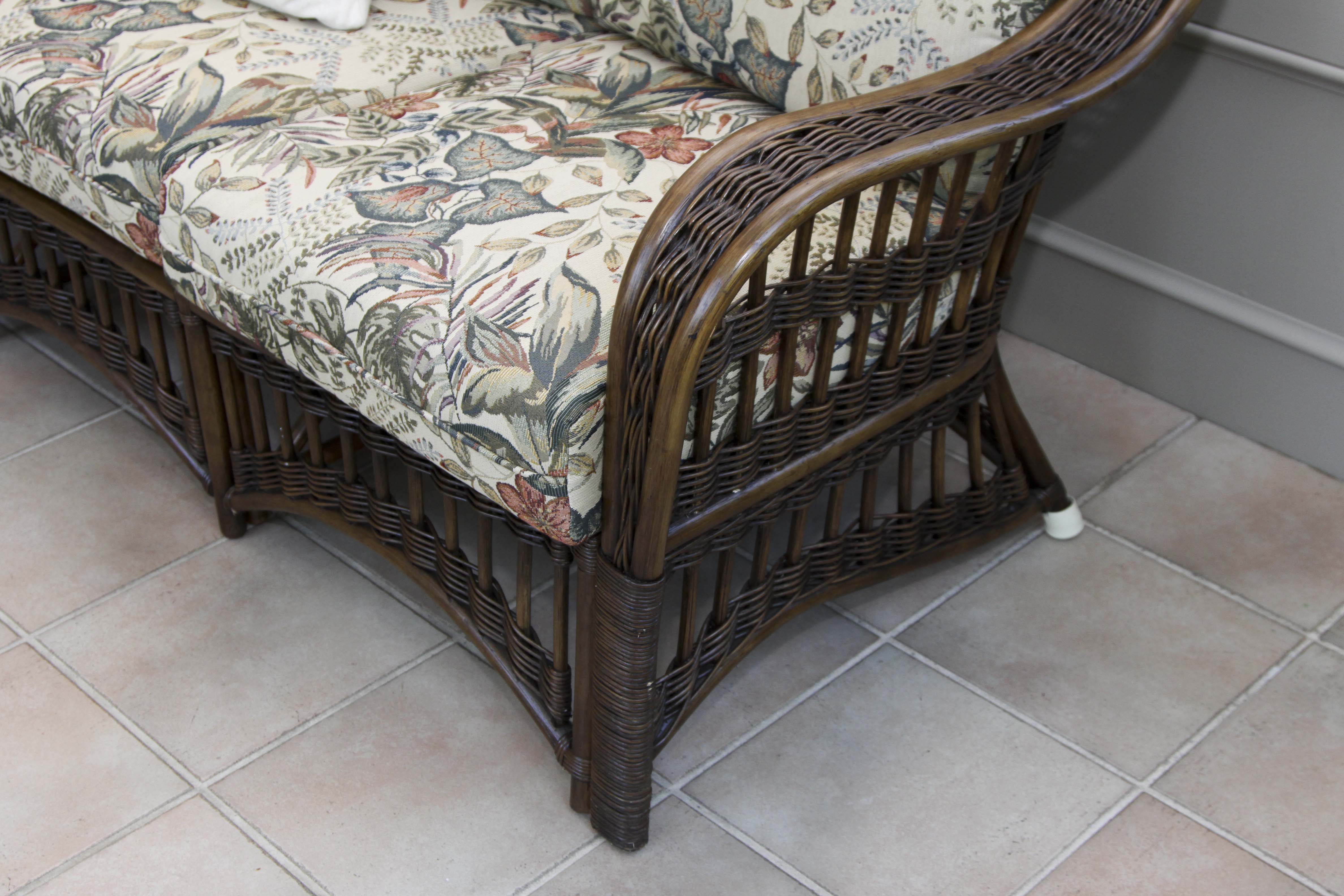 Wicker Sofa and Coffee Table