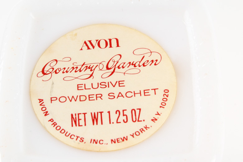 Collection of Glass Vanity Jars  Including Avon