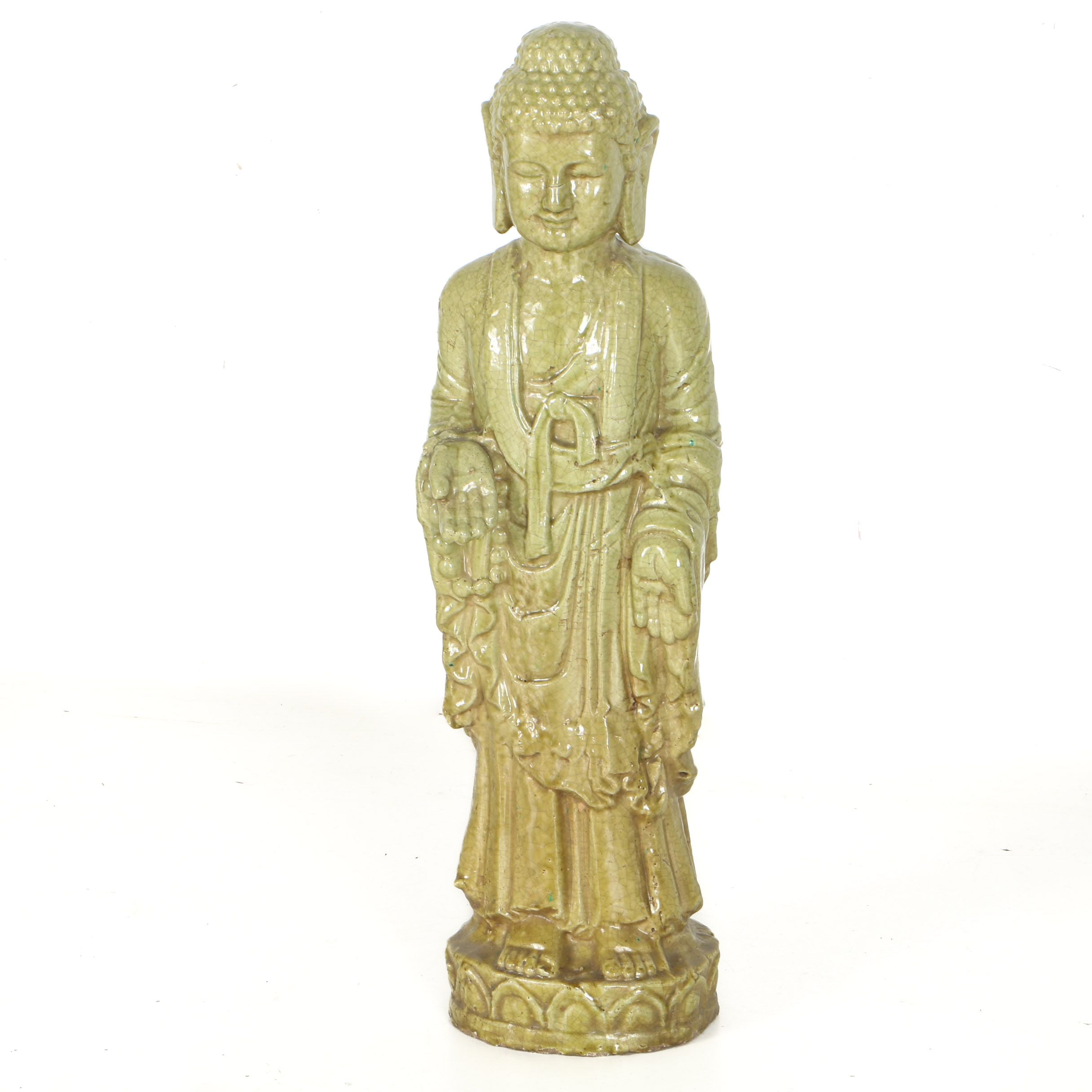 Earthenware Buddha Statuette