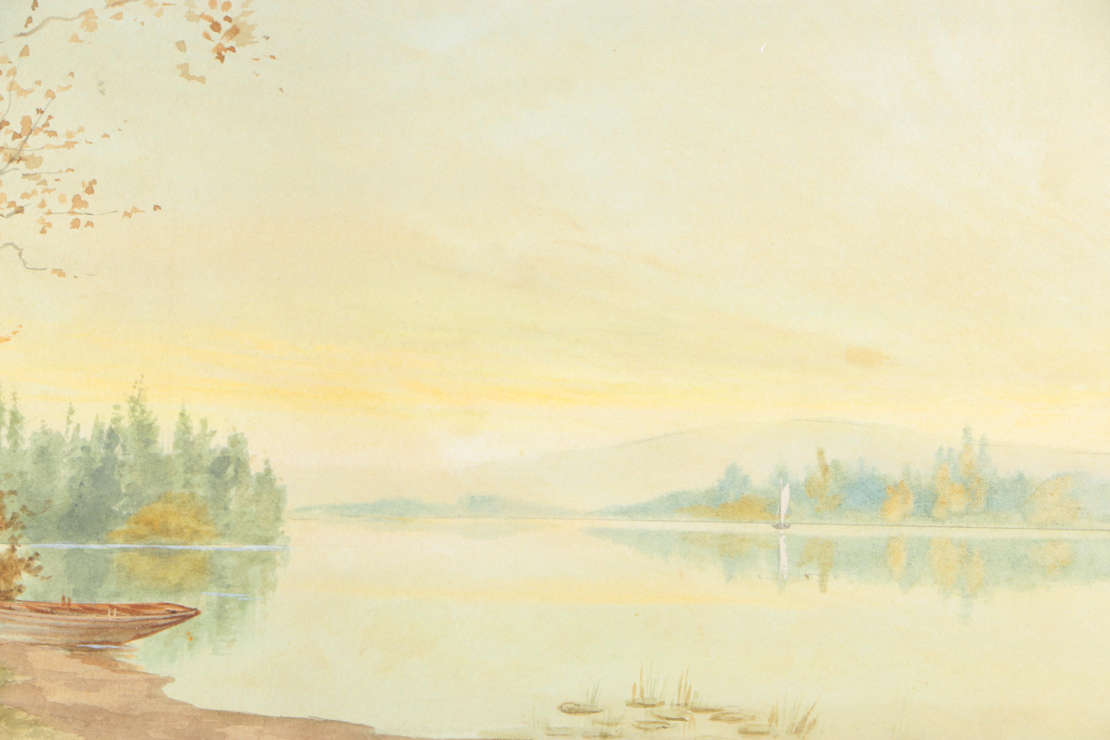 Gordon Watercolor and Gouache Painting of Landscape