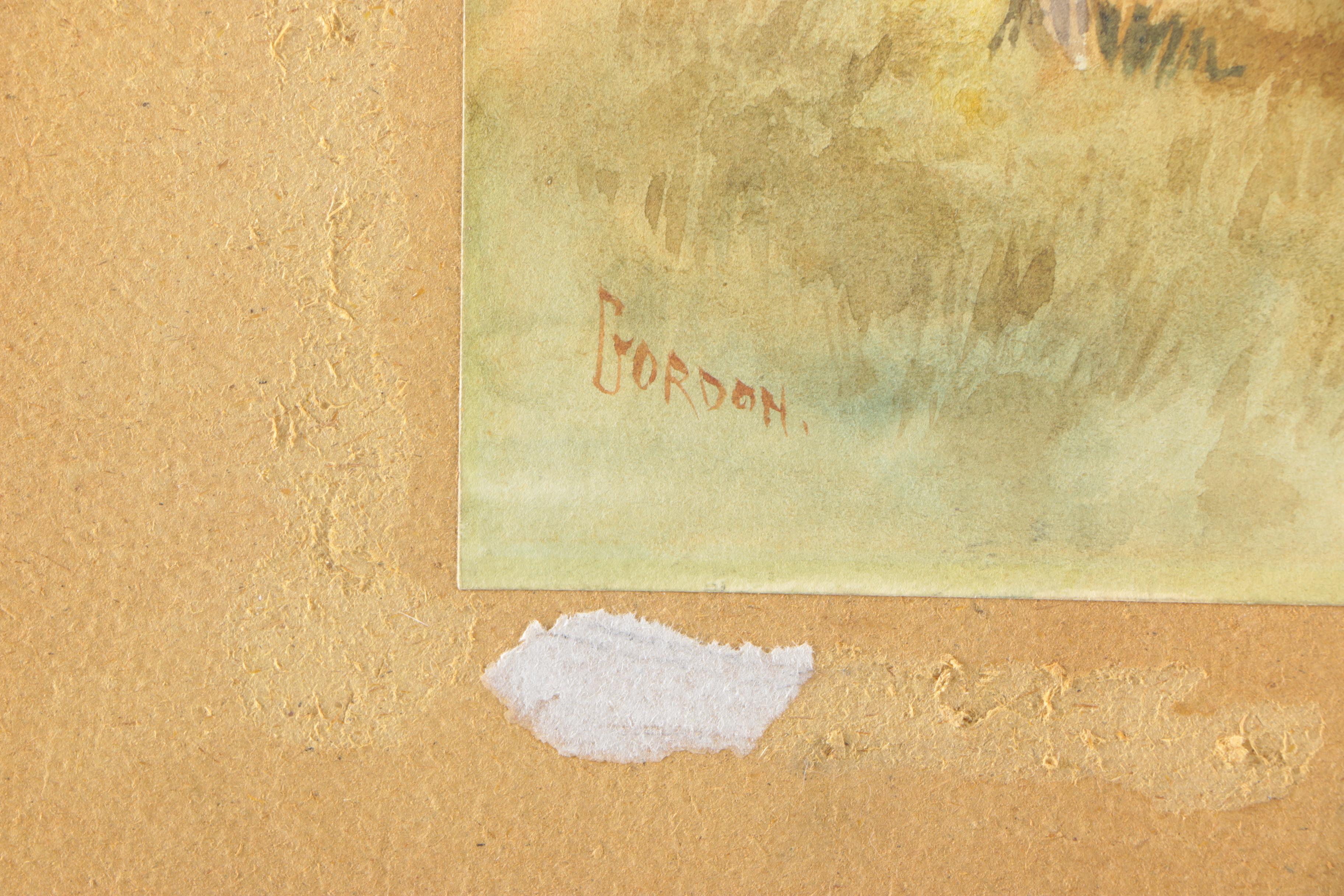 Gordon Watercolor and Gouache Painting of Landscape