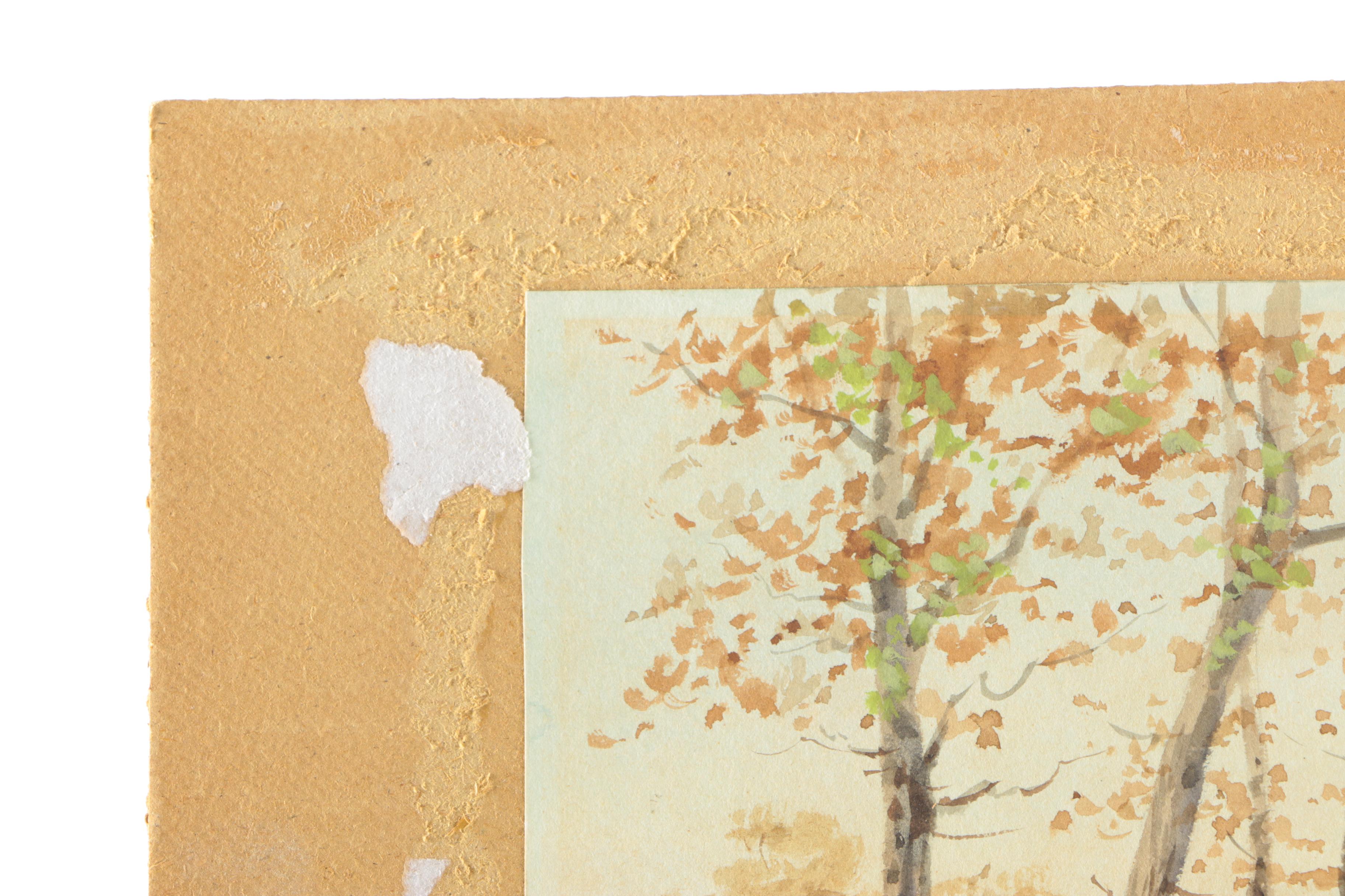 Gordon Watercolor and Gouache Painting of Landscape