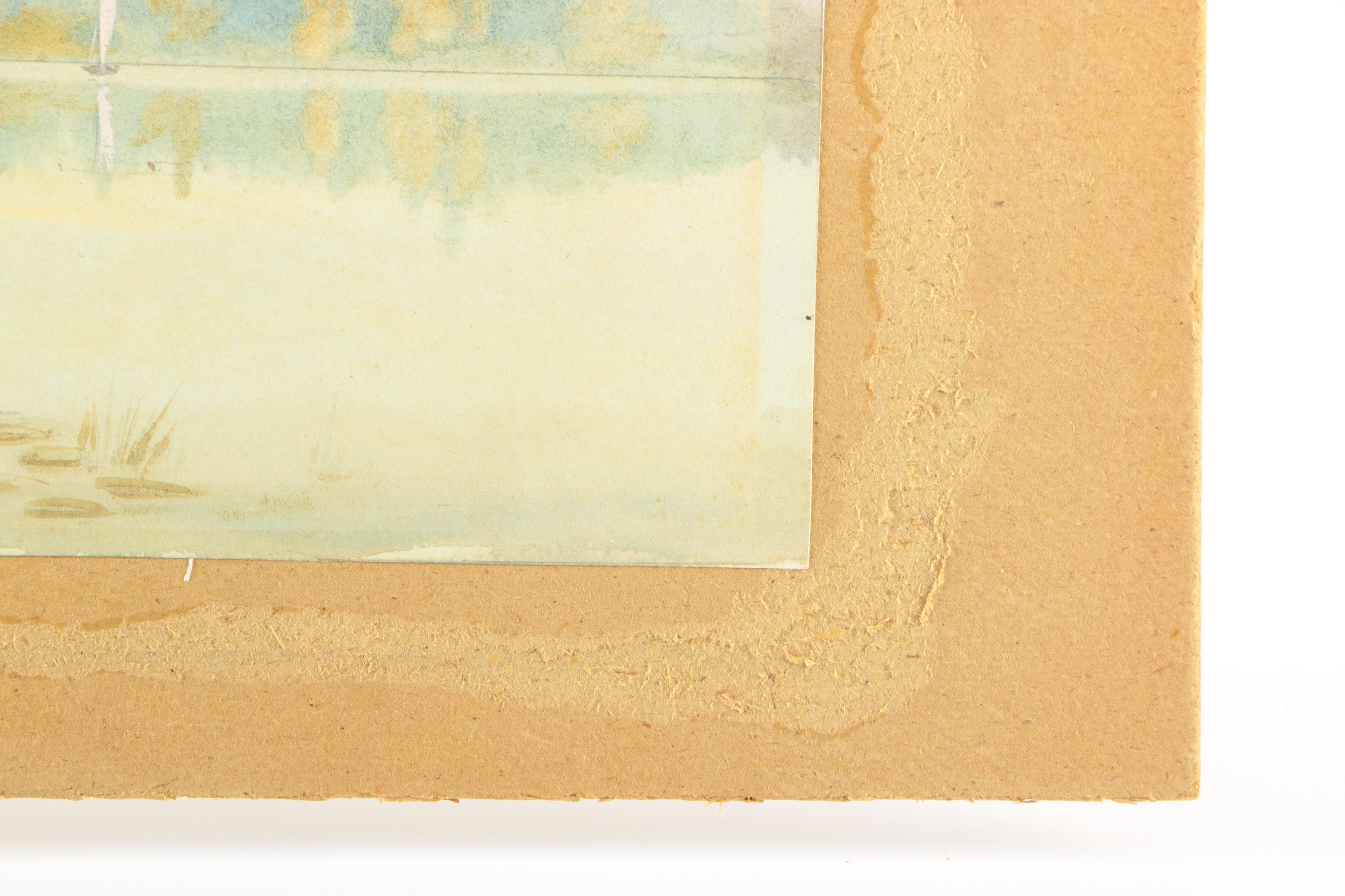 Gordon Watercolor and Gouache Painting of Landscape