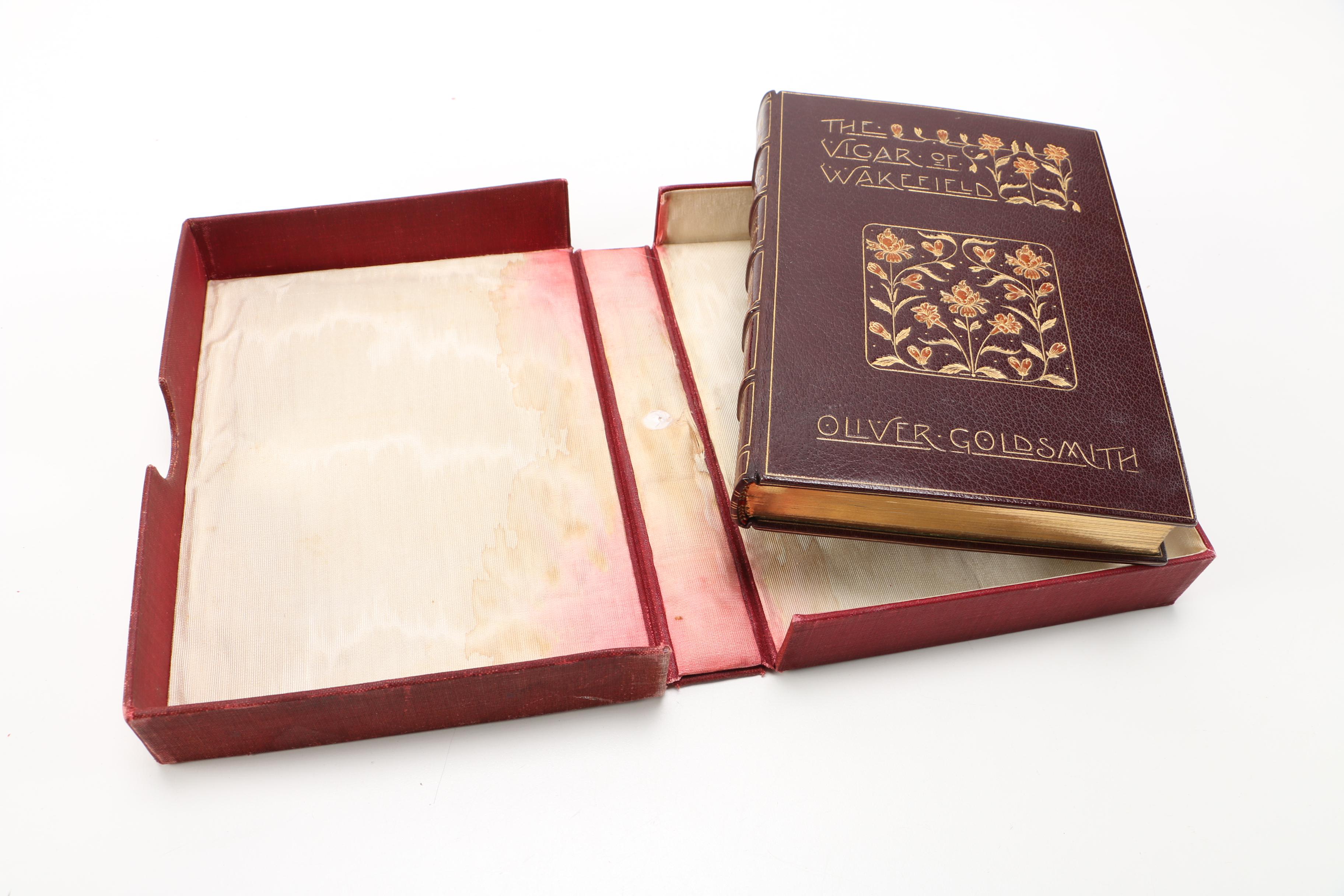 Antique Books Featuring 1843 Illustrated "The Vicar of Wakefield"