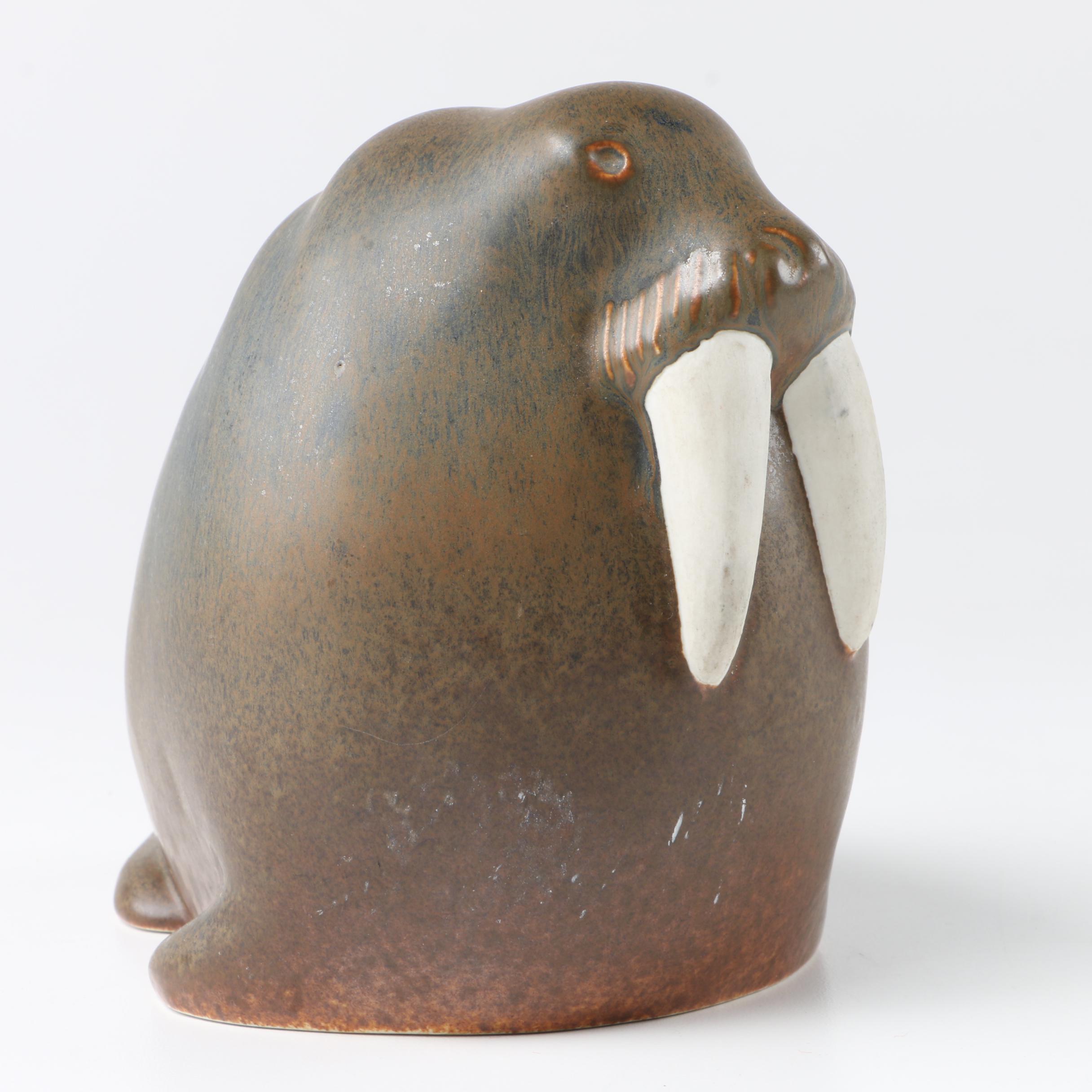 Ceramic Walrus Figurine by Arabia Finland