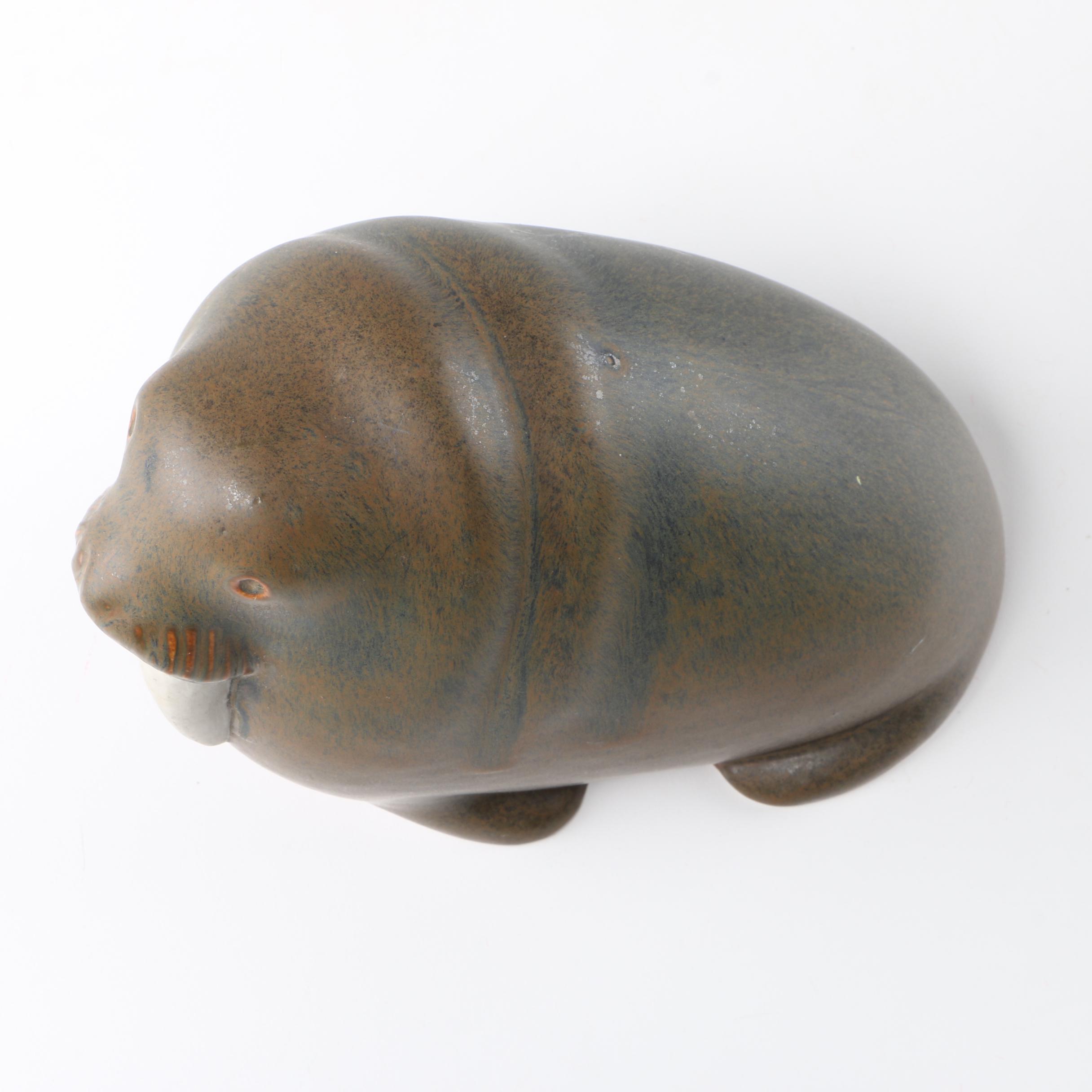 Ceramic Walrus Figurine by Arabia Finland