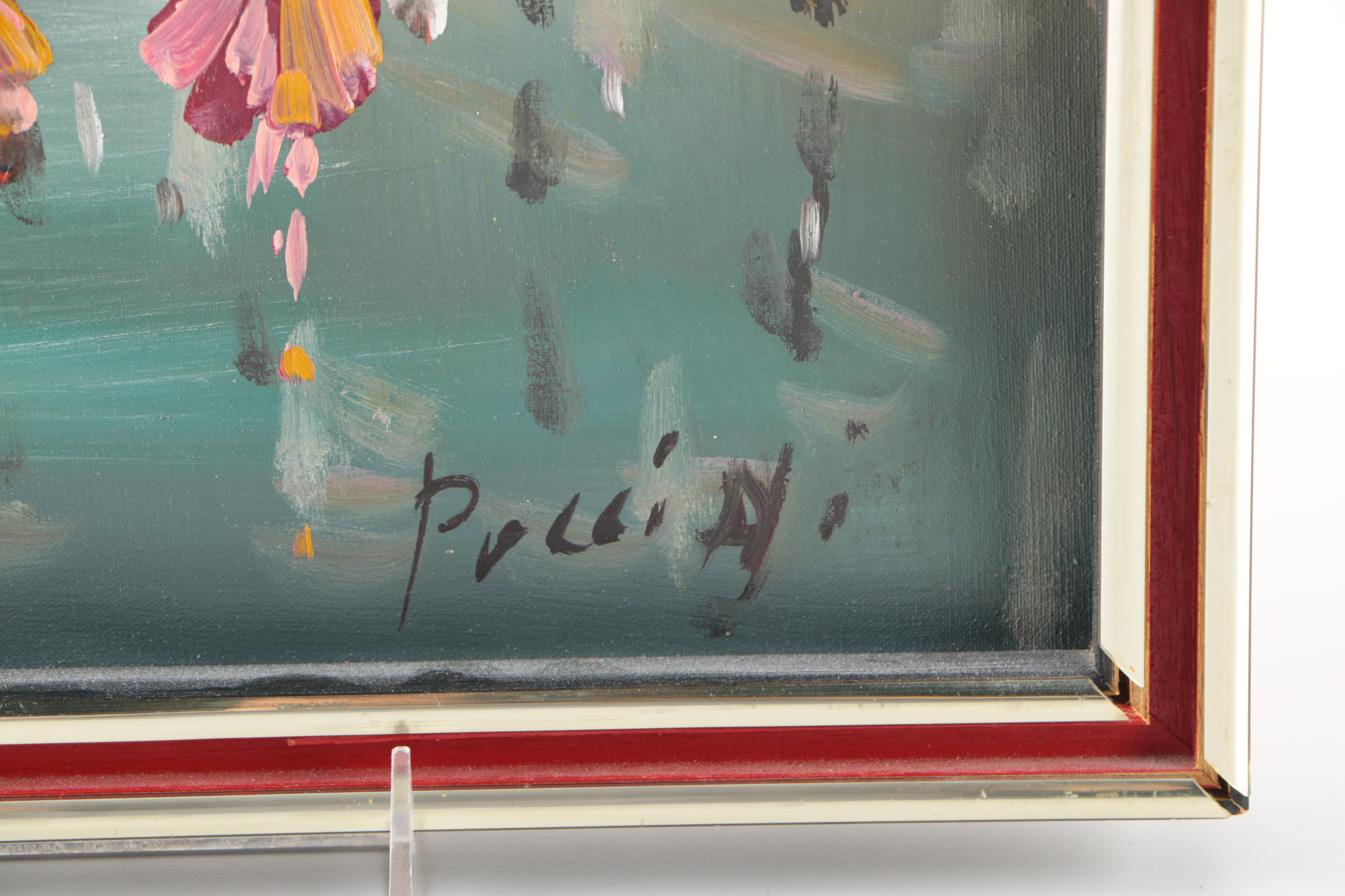 Puccini Oil Painting on Canvas of Parisian Scene