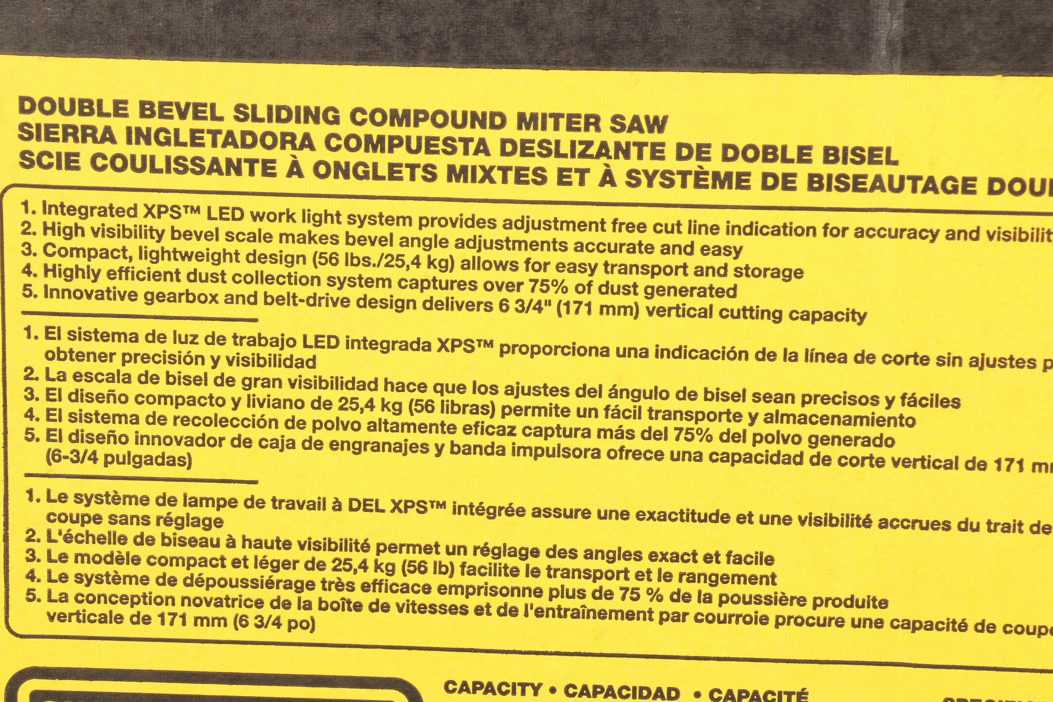 DeWalt DWS780 Double Bevel Miter Saw and Laser Guide