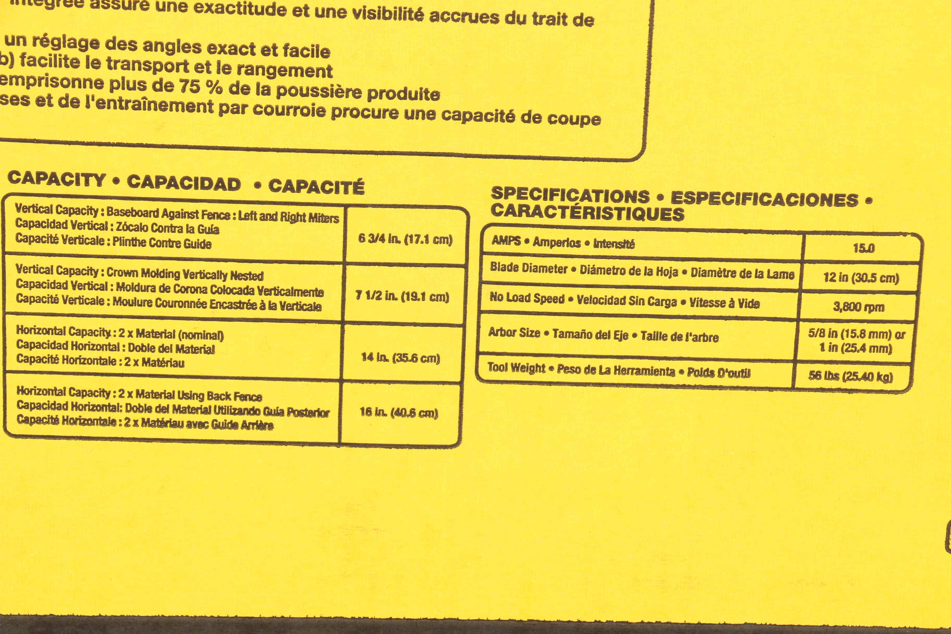 DeWalt DWS780 Double Bevel Miter Saw and Laser Guide