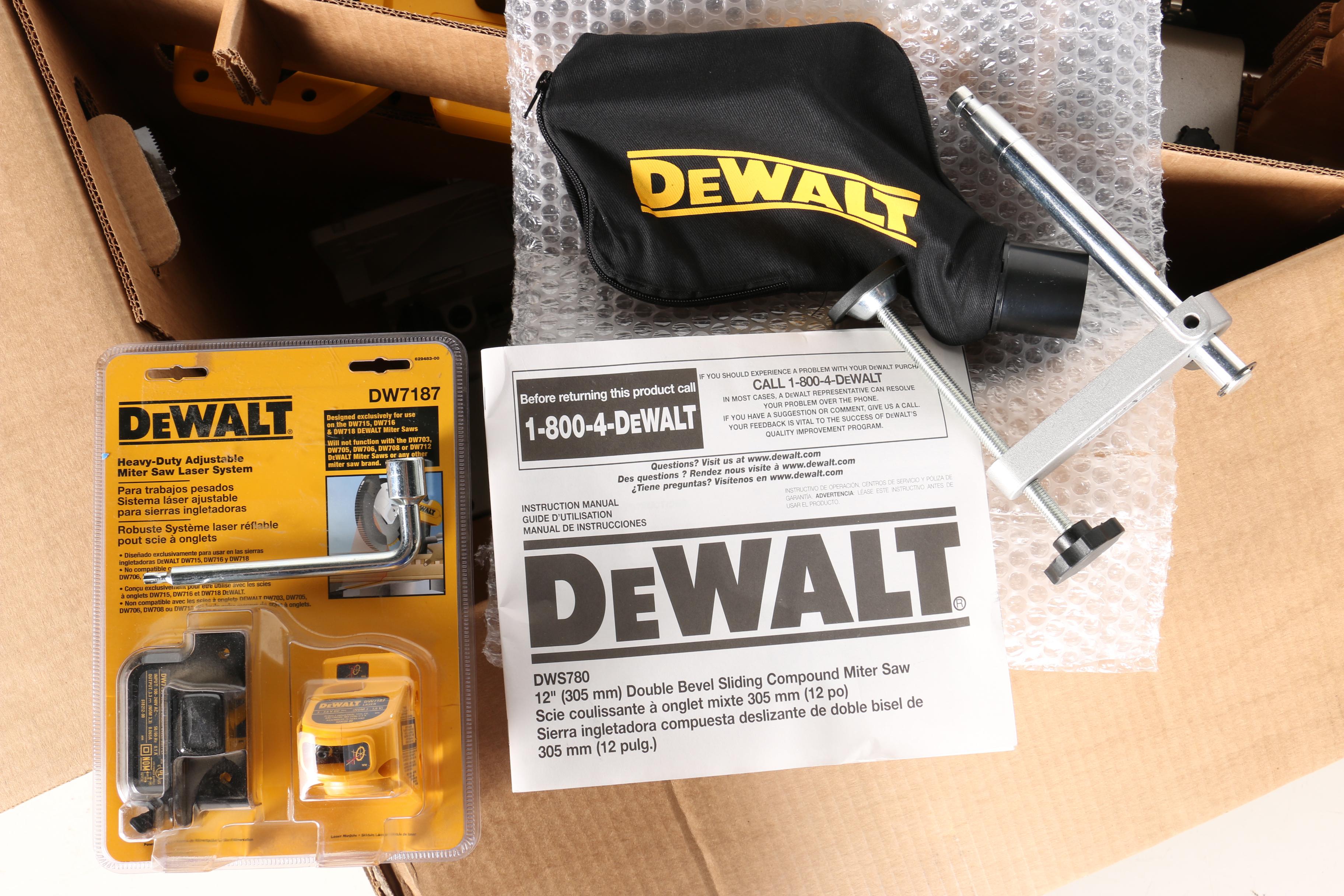 DeWalt DWS780 Double Bevel Miter Saw and Laser Guide