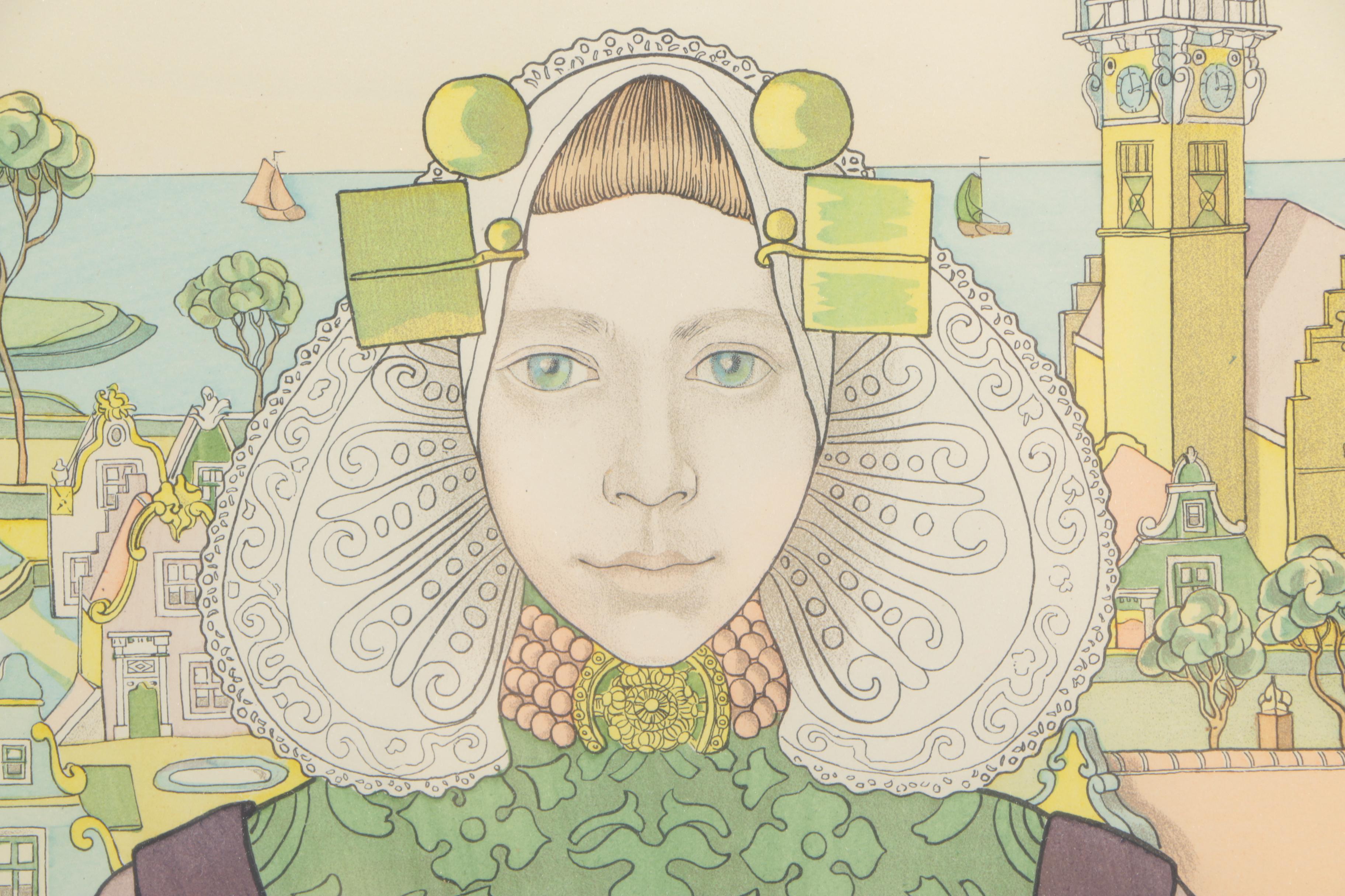 Lithograph After Franz Melchers "The Phalene of the Sea Islands"