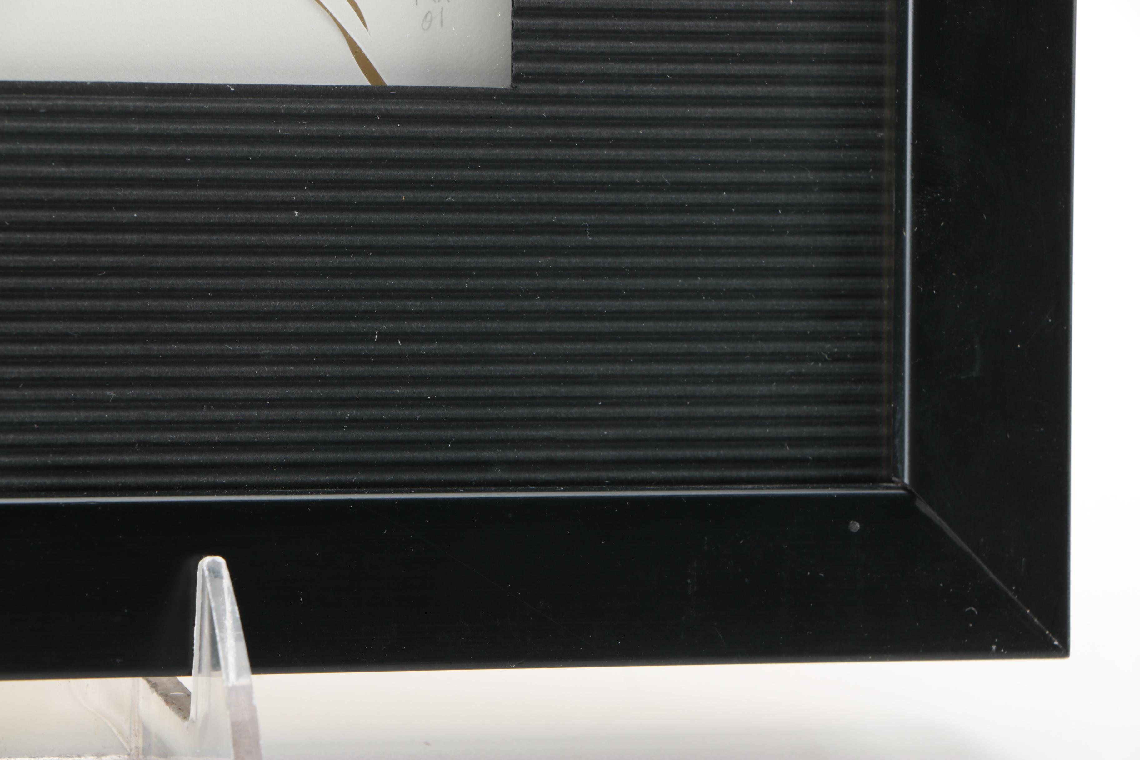 Signed Stencil Cut Portrait of a Woman