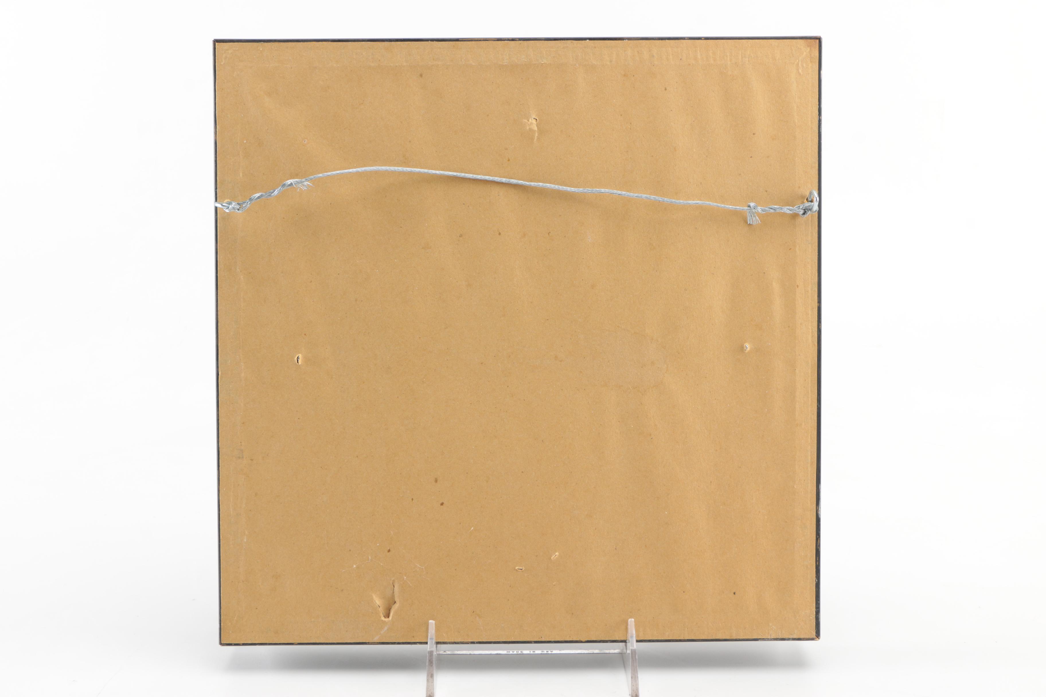 Signed Stencil Cut Portrait of a Woman