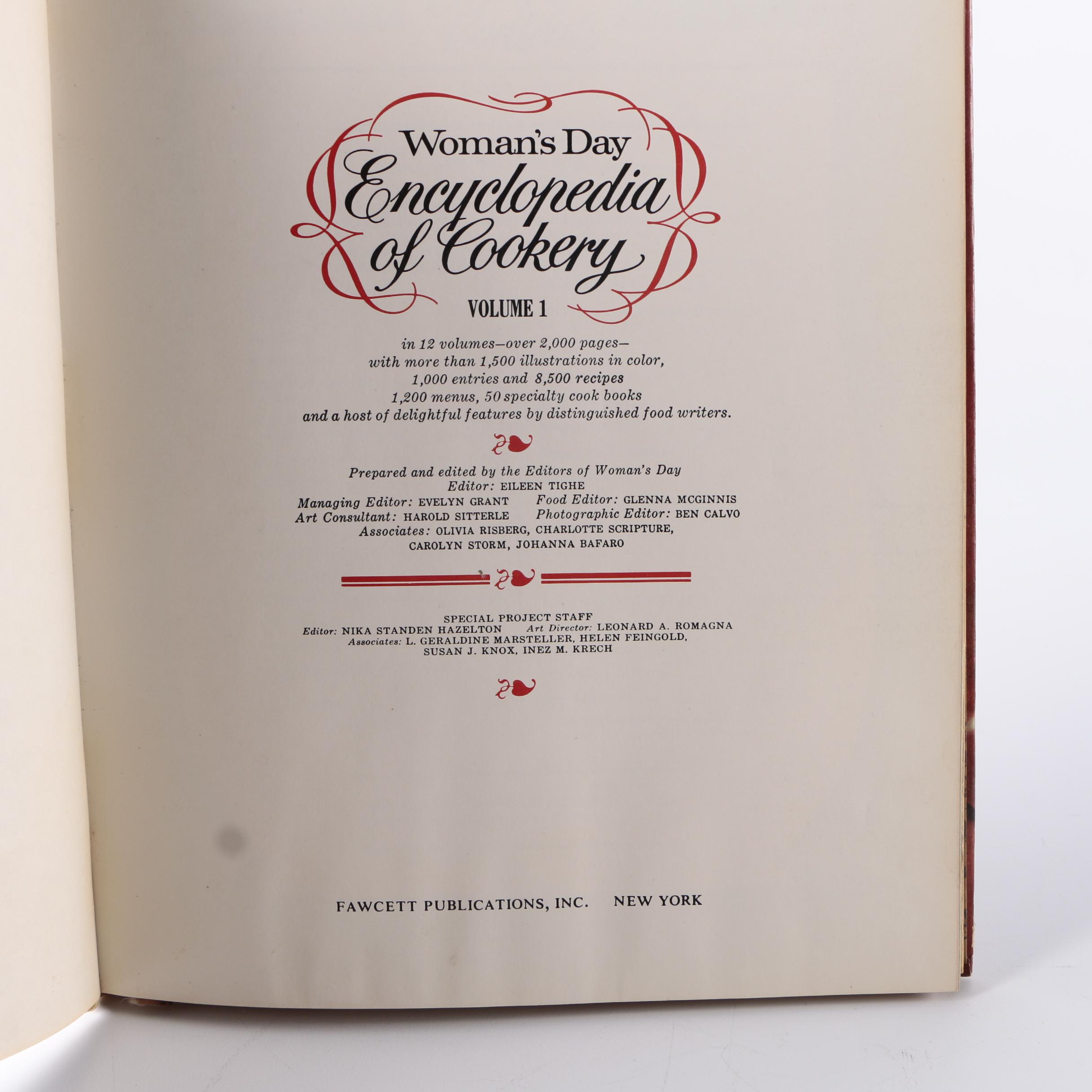 Vintage Set of "Woman's Day Encyclopedia of Cookery"