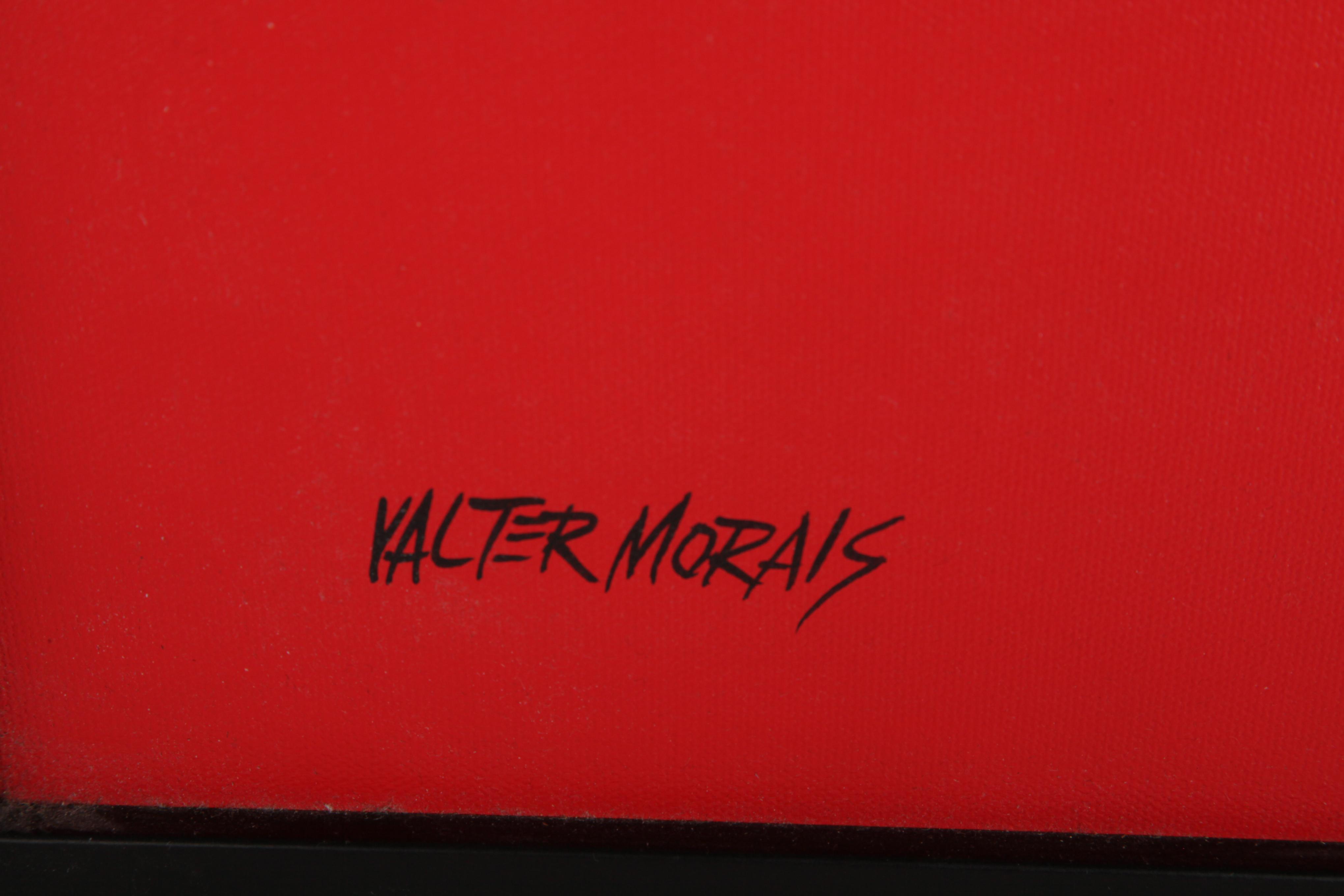 Valter Morais Acrylic Painting on Canvas of Rooster