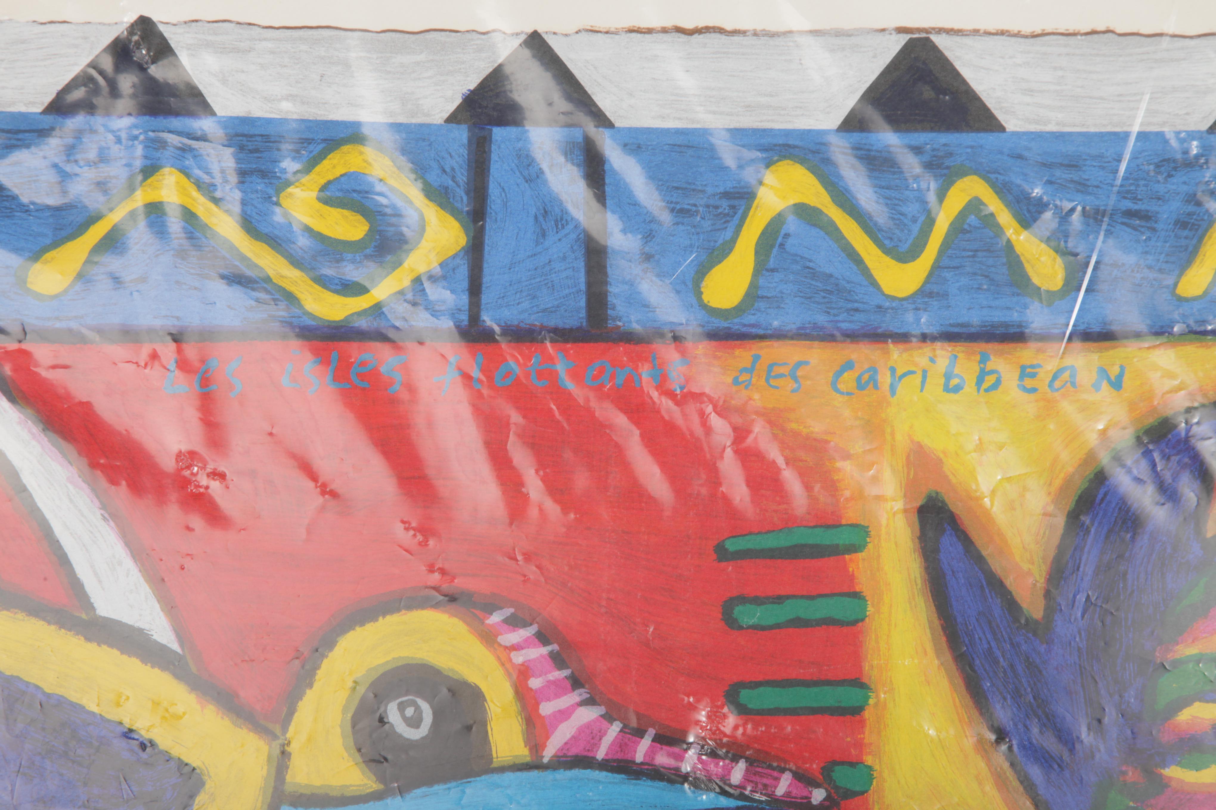 Clemens Briels Limited Edition Serigraph "Les Isles Flottants des Caribbean"