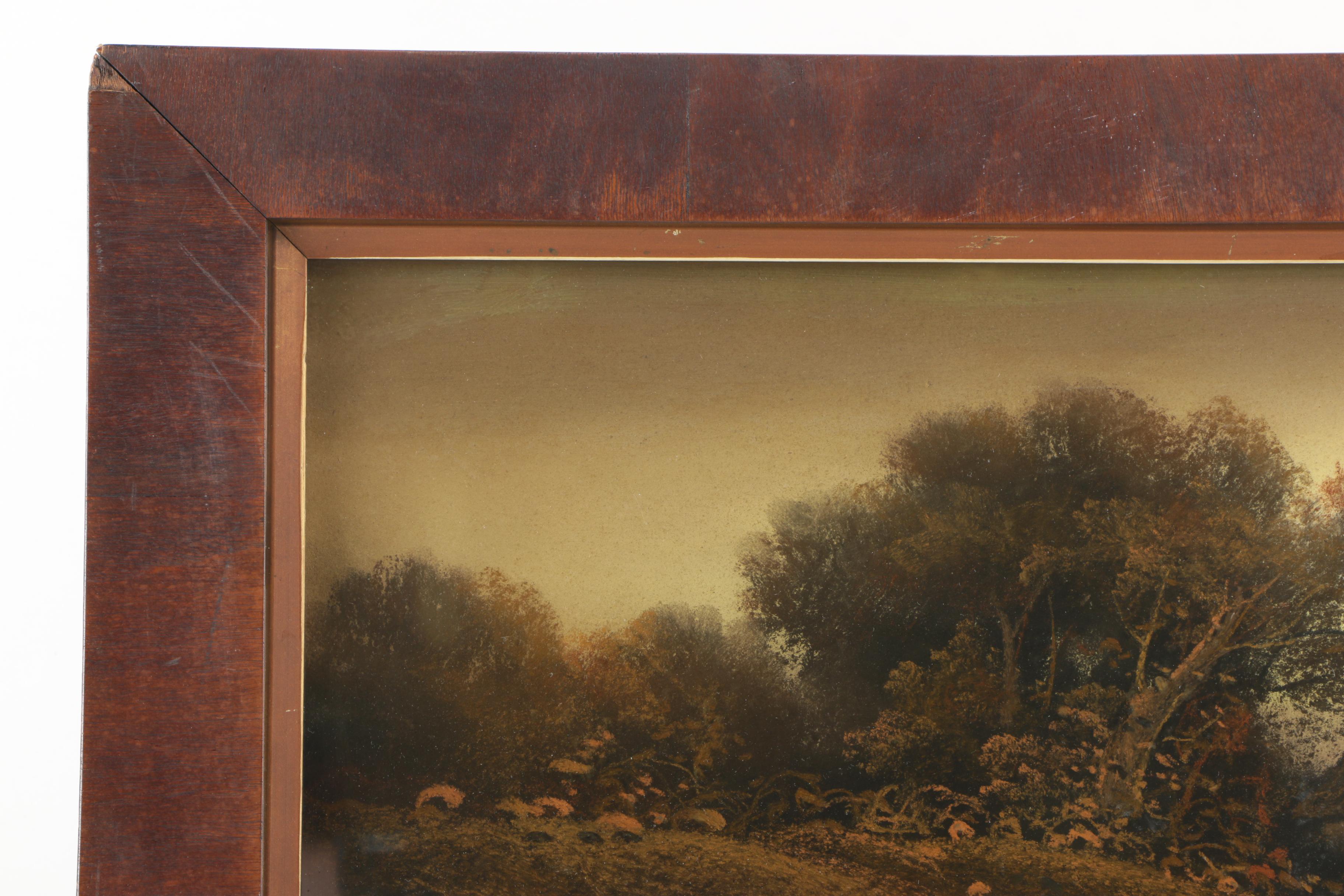 Pastel Drawing on Paper of Waterfront House