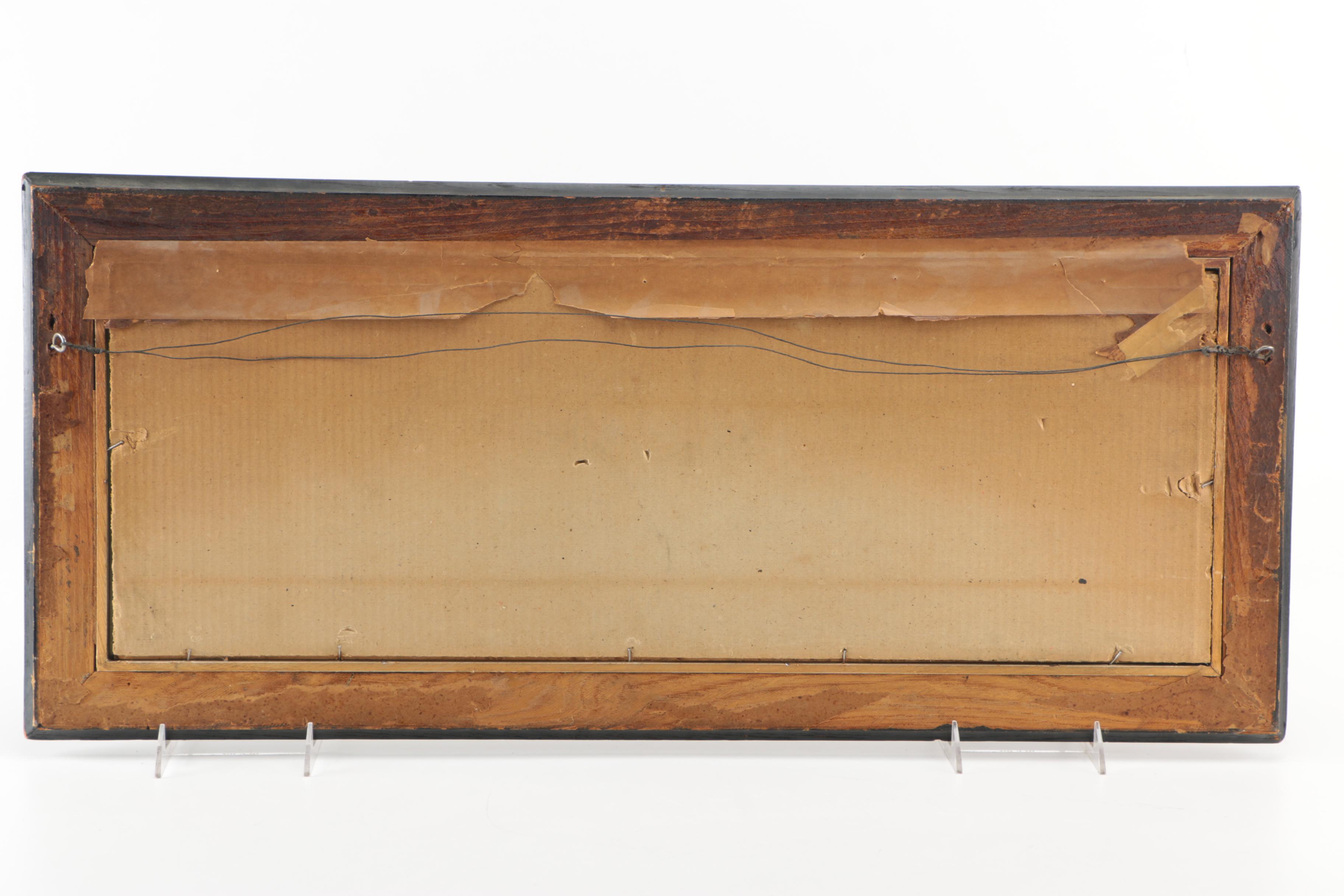 Pastel Drawing on Paper of Waterfront House