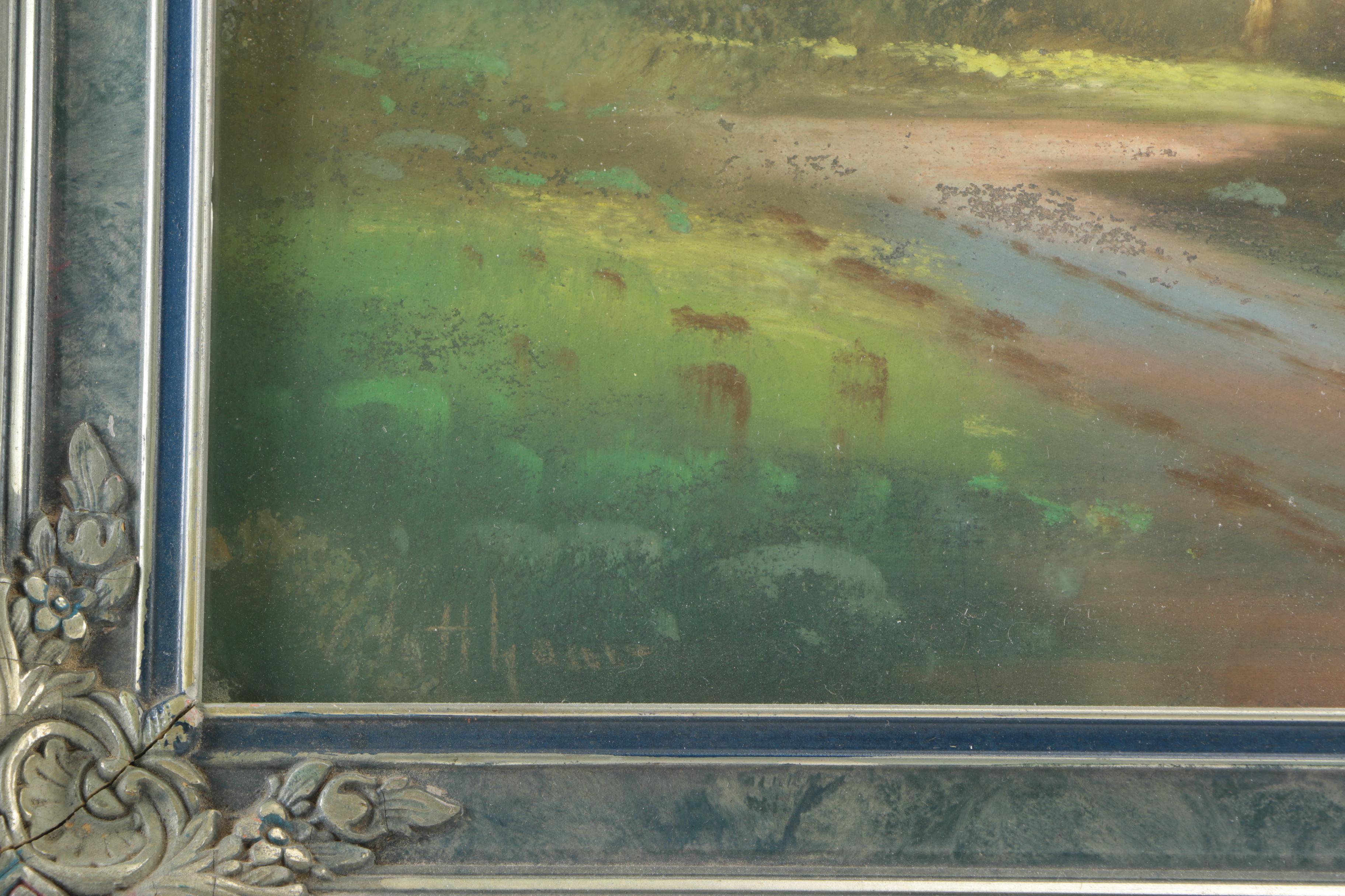 E. Matthews Pastel Drawing of Riverside Forest