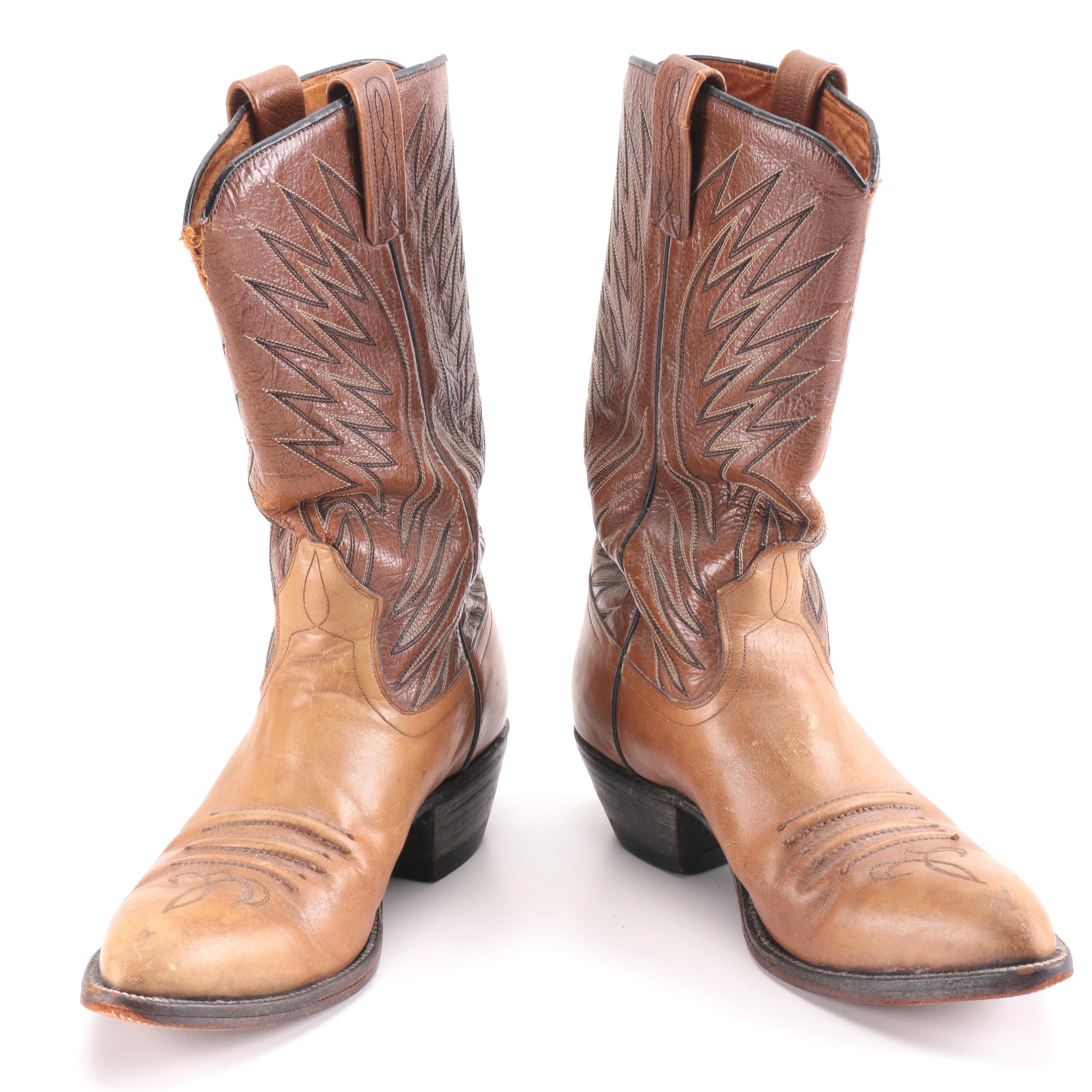 Dan Post Leather Cowboy Boots