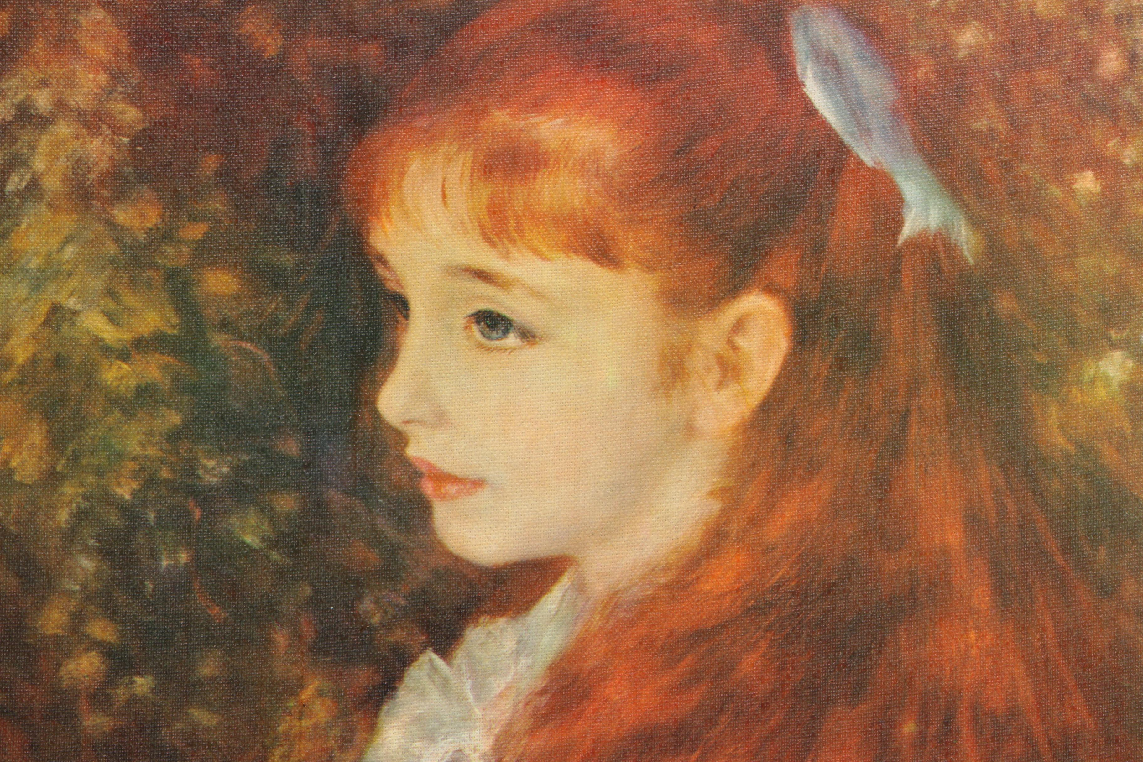 Offset Lithograph After Pierre-Auguste Renoir's Painting "Portrait of Mademoiselle Irene Cahen d'Anvers"