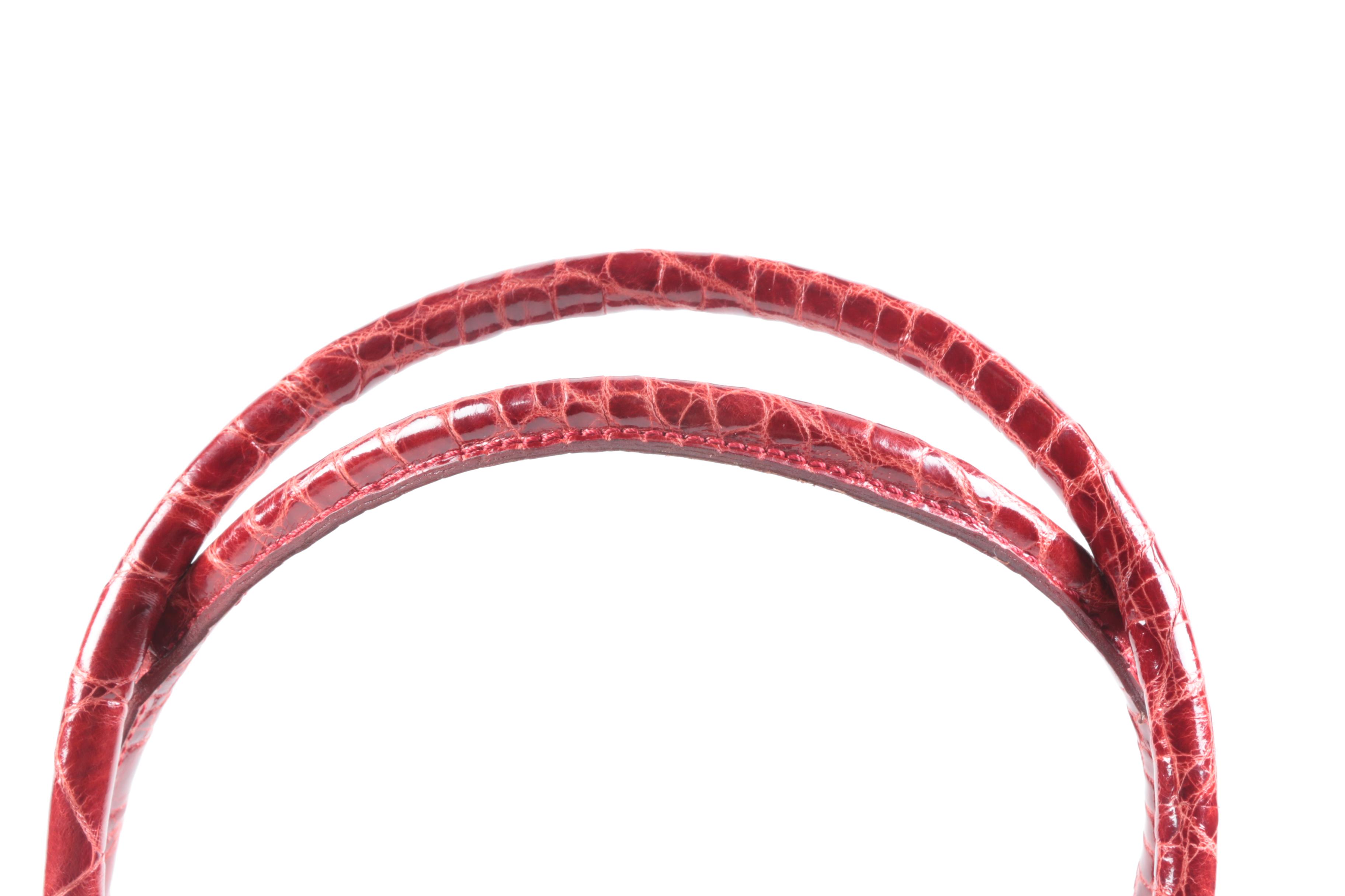 Red Alligator Handbag by Mauro Governa for Suarez