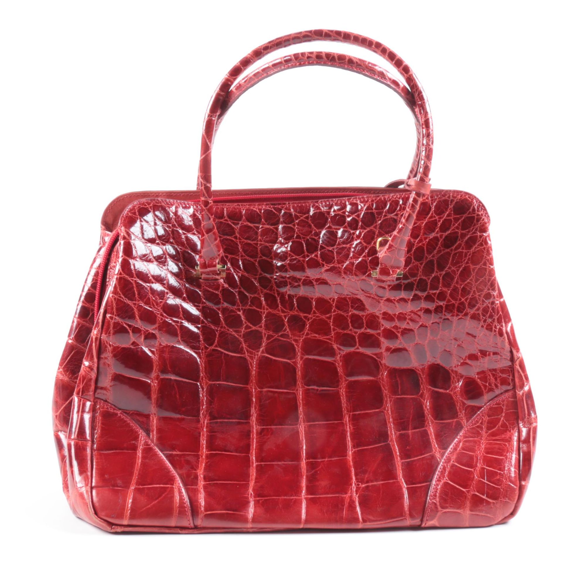 Red Alligator Handbag by Mauro Governa for Suarez