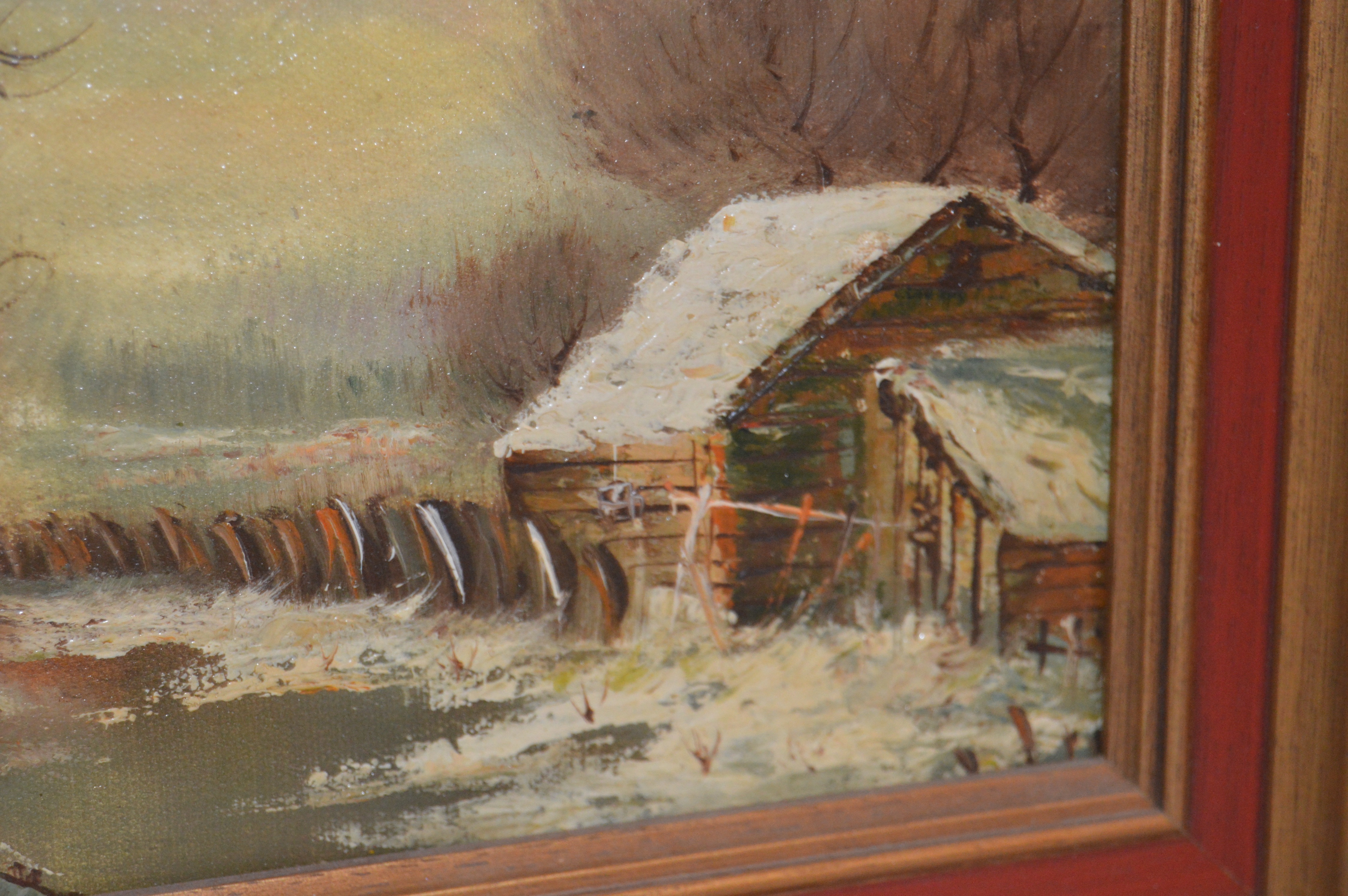 Pair of Vintage Landscape Oil Paintings by Cafieri