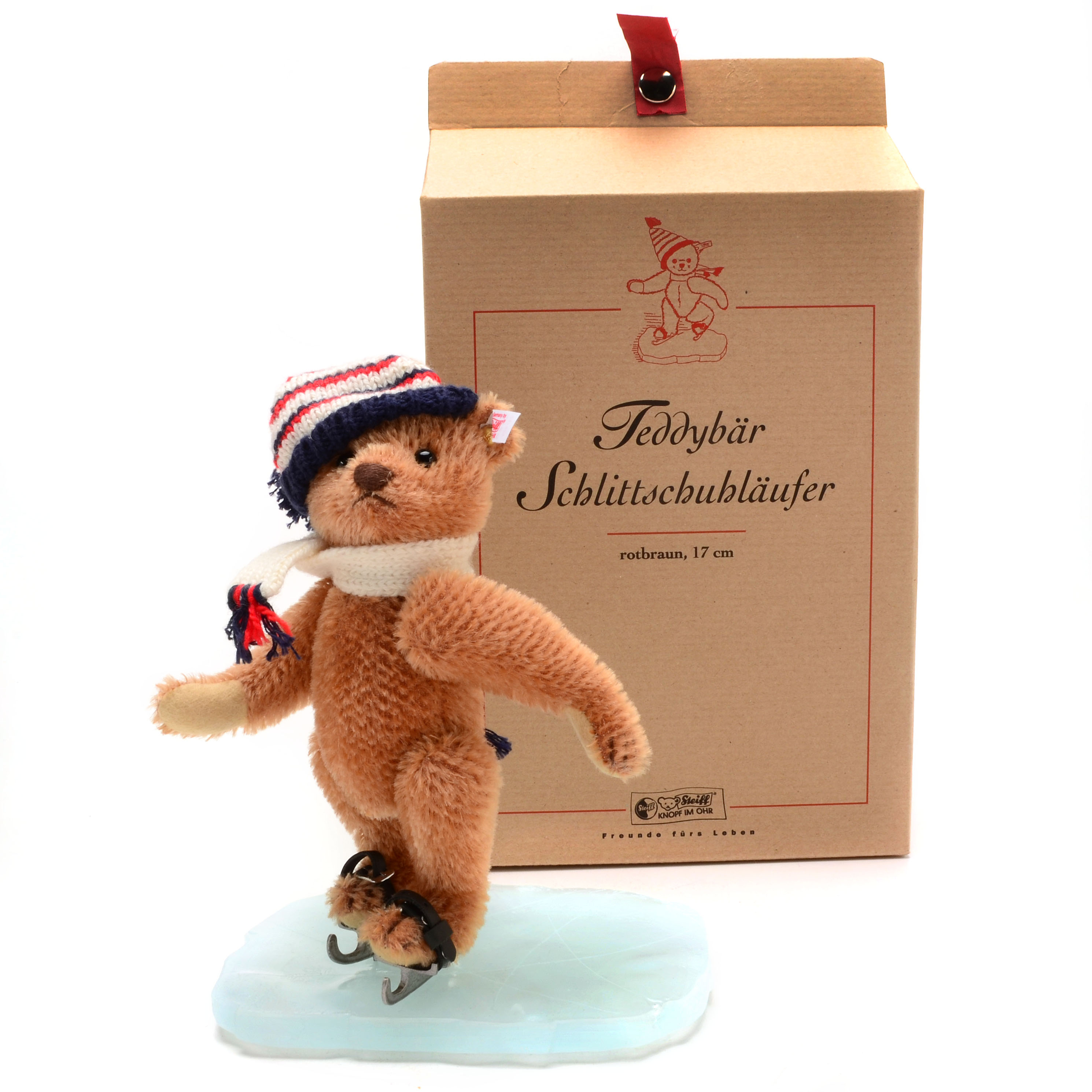 Steiff Christmas Teddy Skater Bear