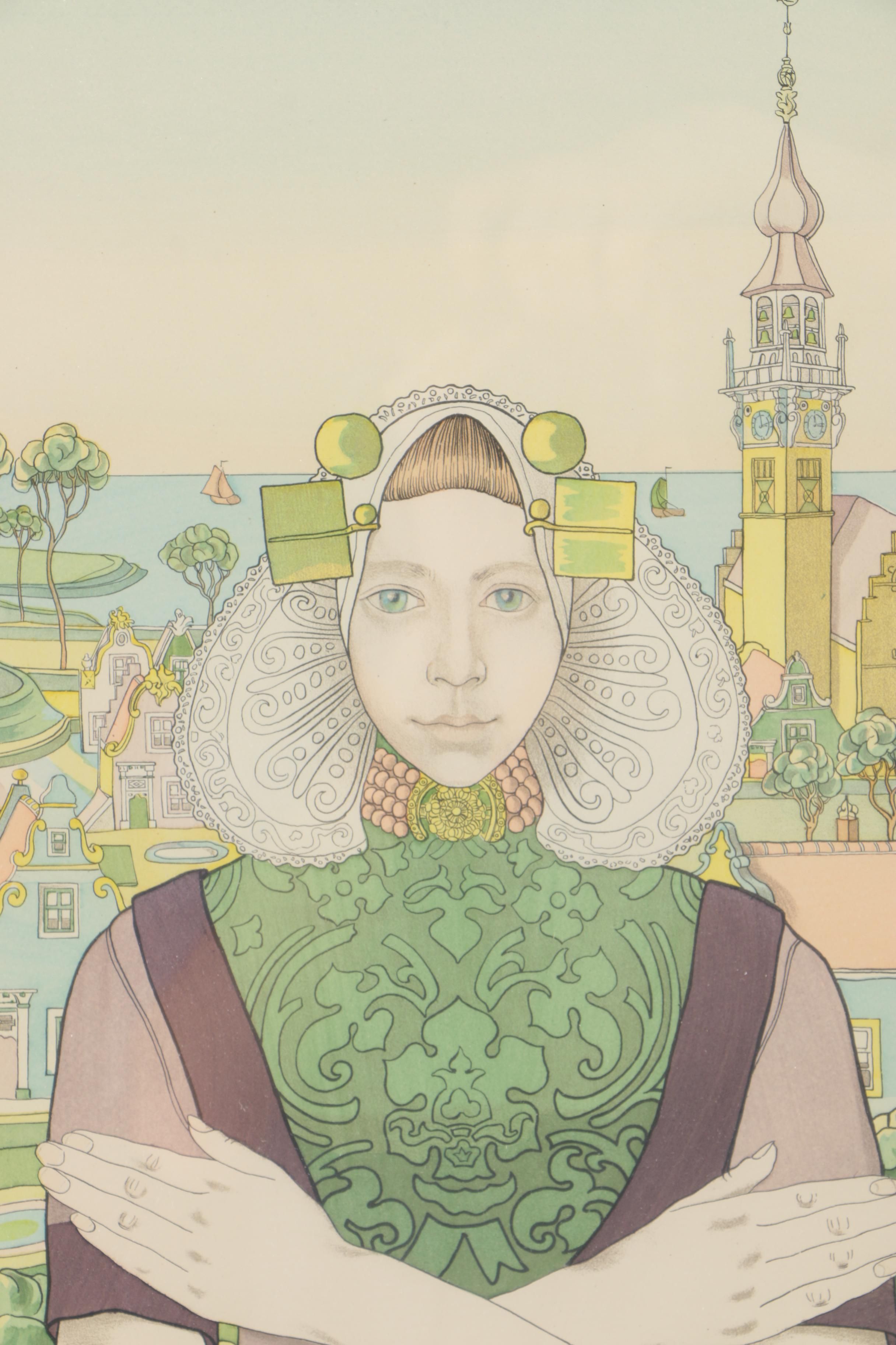 Lithograph After Franz Melchers "The Phalene of the Sea Islands"