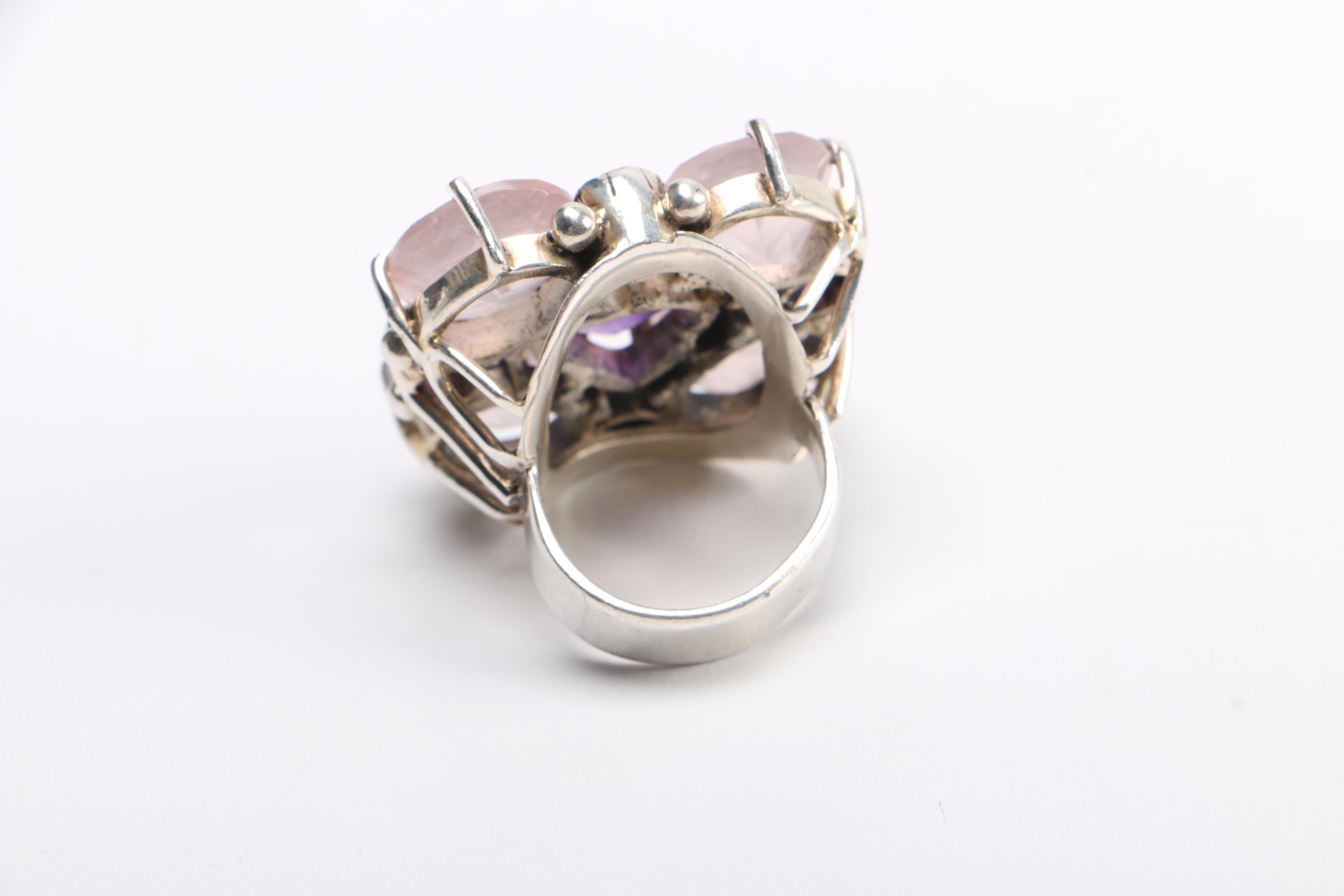 Sterling Silver and Stone Necklaces and Ring