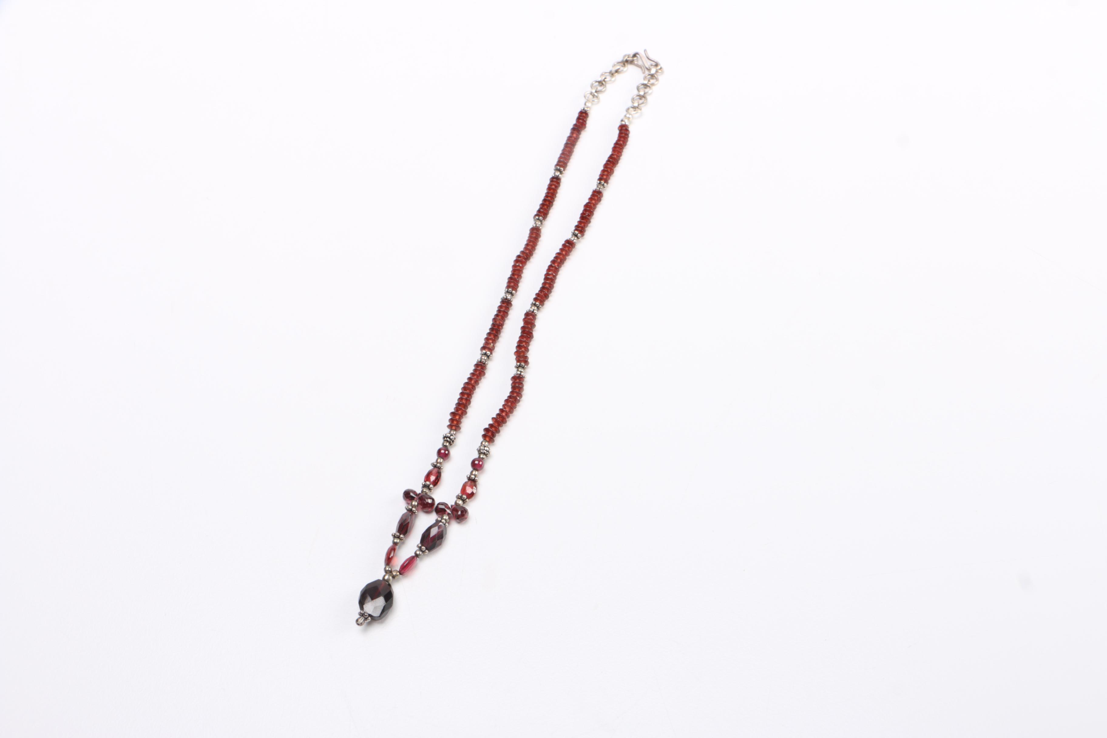 Sterling Silver and Stone Necklaces and Ring