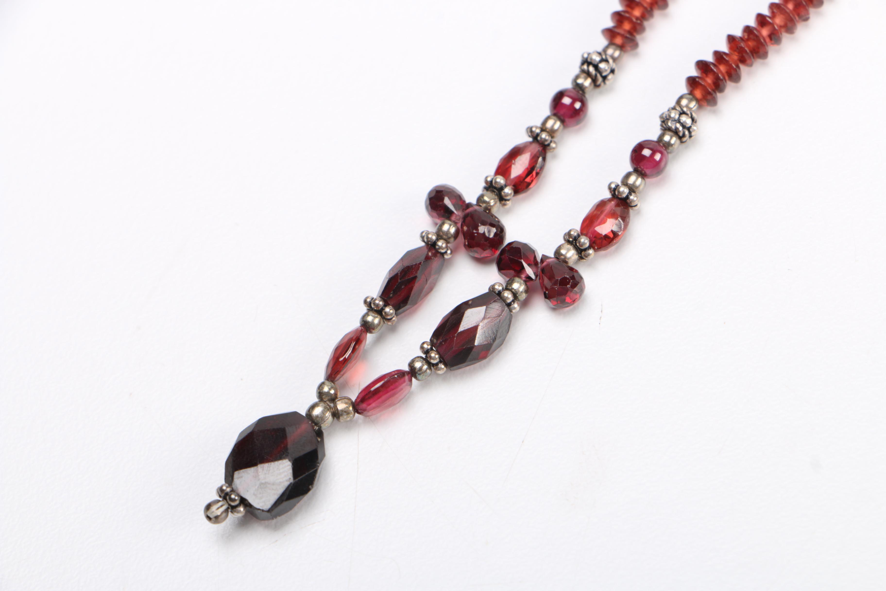 Sterling Silver and Stone Necklaces and Ring