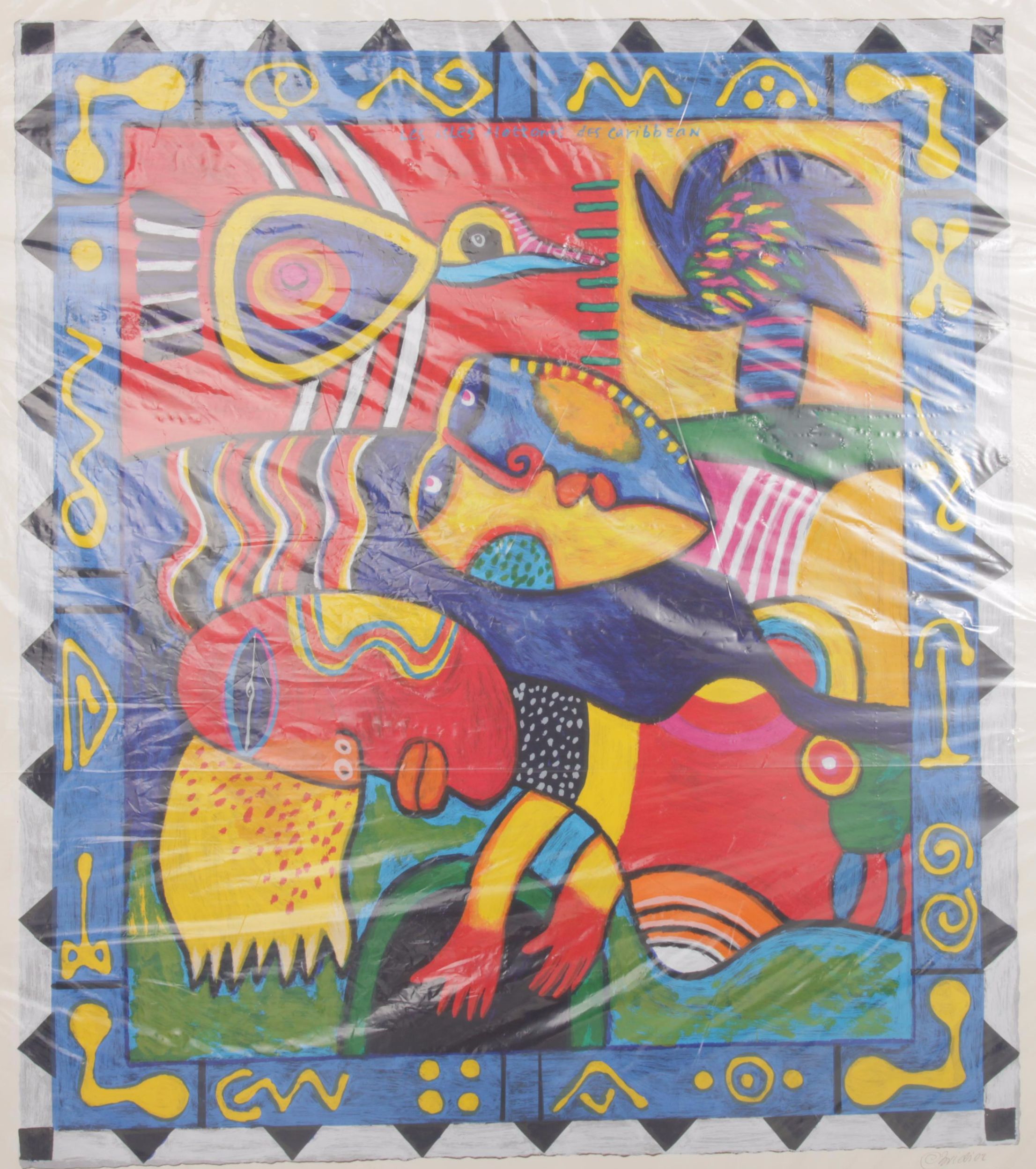 Clemens Briels Limited Edition Serigraph "Les Isles Flottants des Caribbean"
