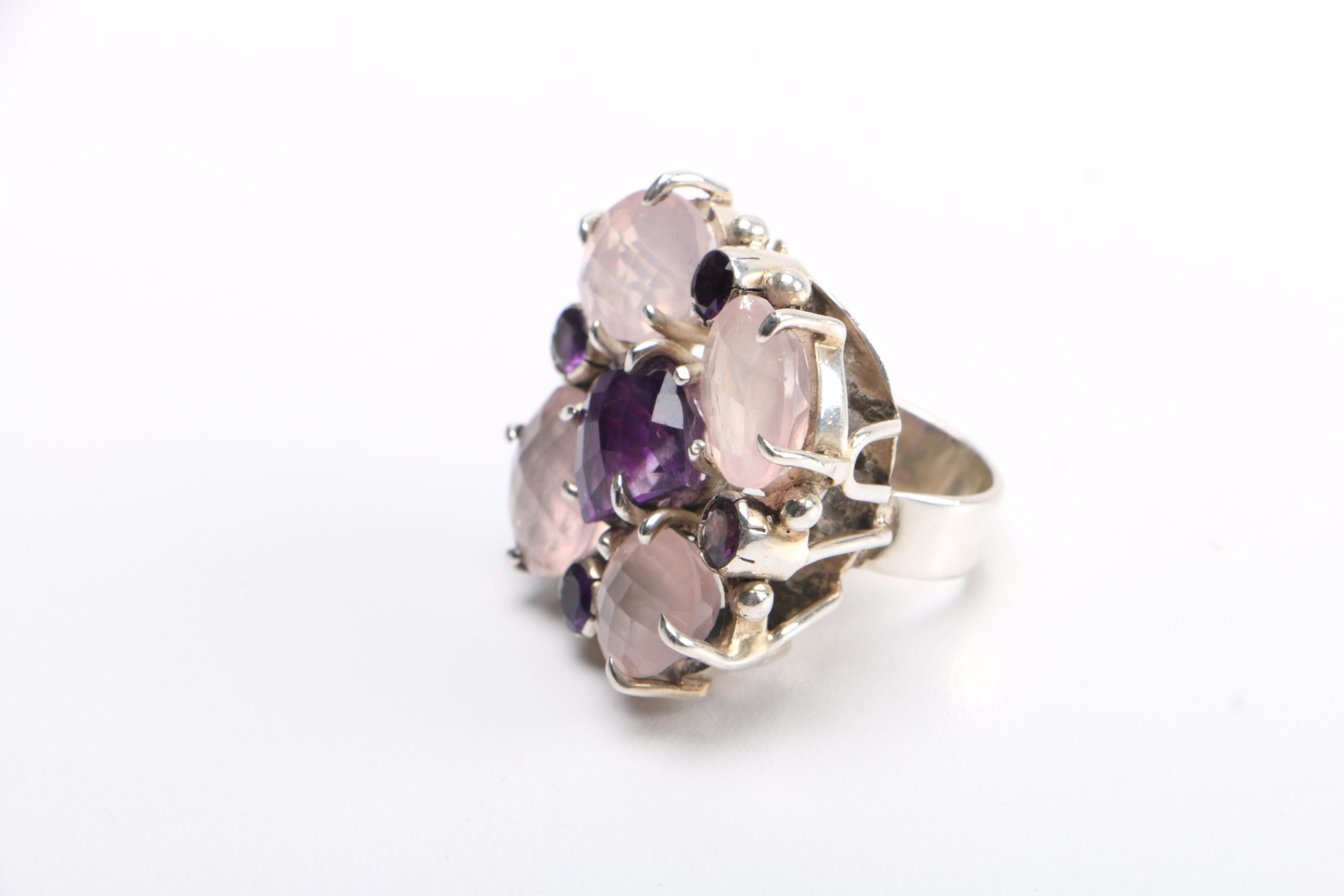 Sterling Silver and Stone Necklaces and Ring