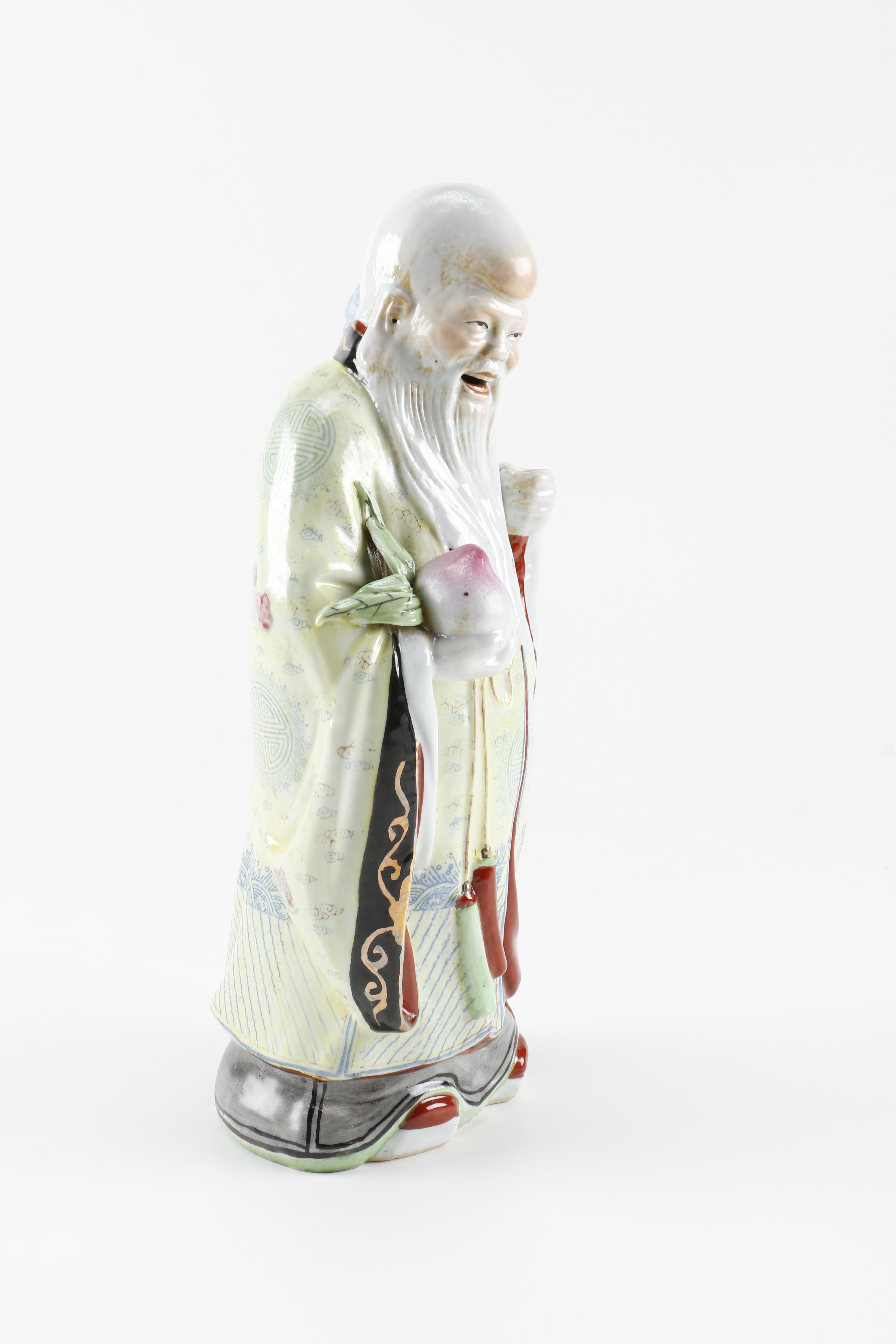 Daoist God of Longevity Figurine