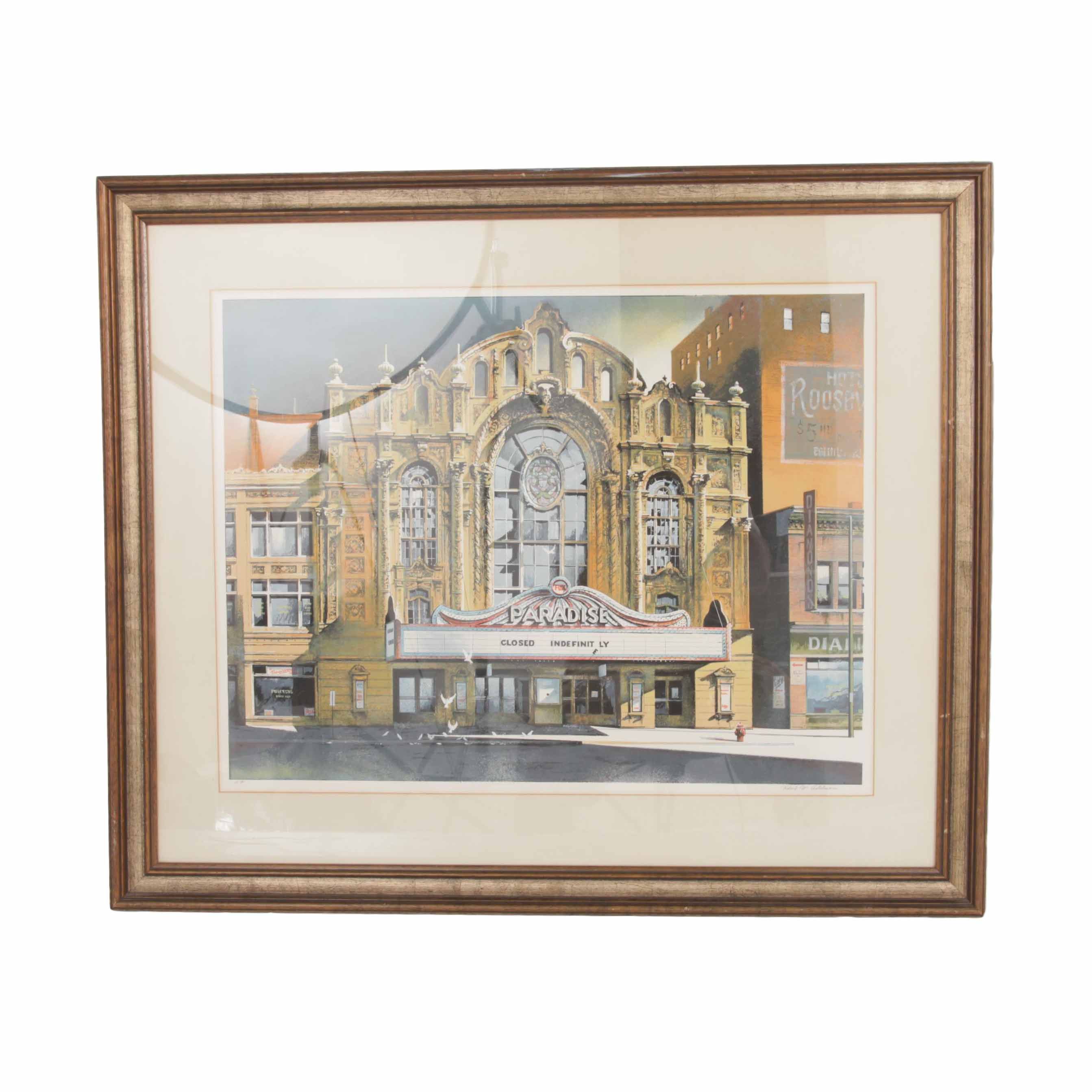 Robert W. Addison Limited Edition Serigraph on Paper "Paradise Theater"