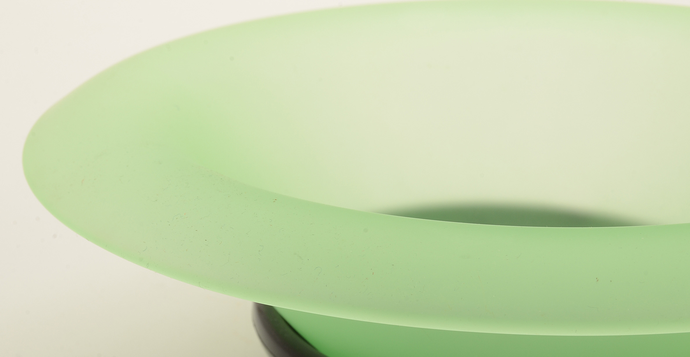 Green Vaseline Glass Bowl and Candlesticks