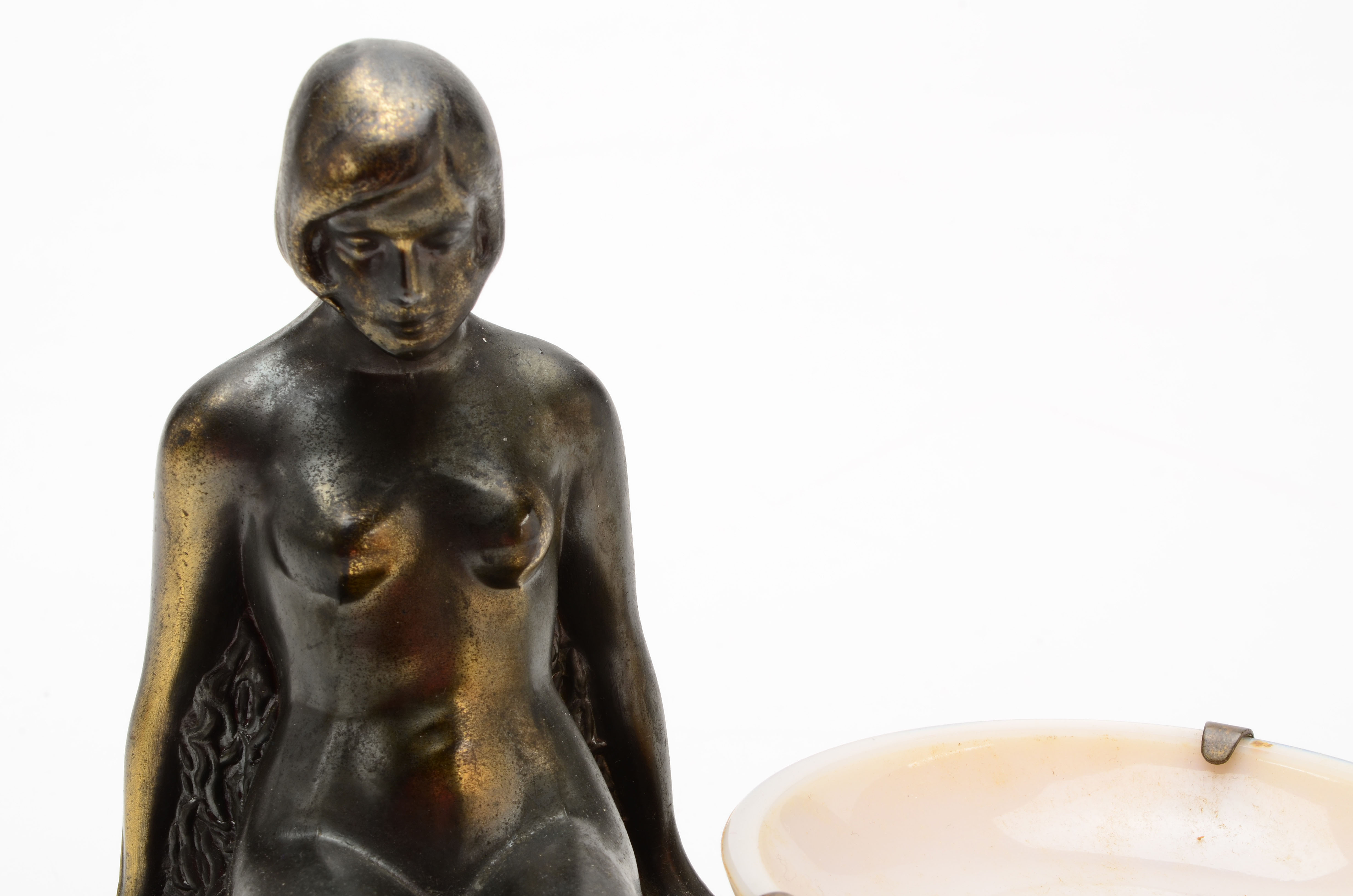 Vintage Cast Metal Ash Receiver on Stand