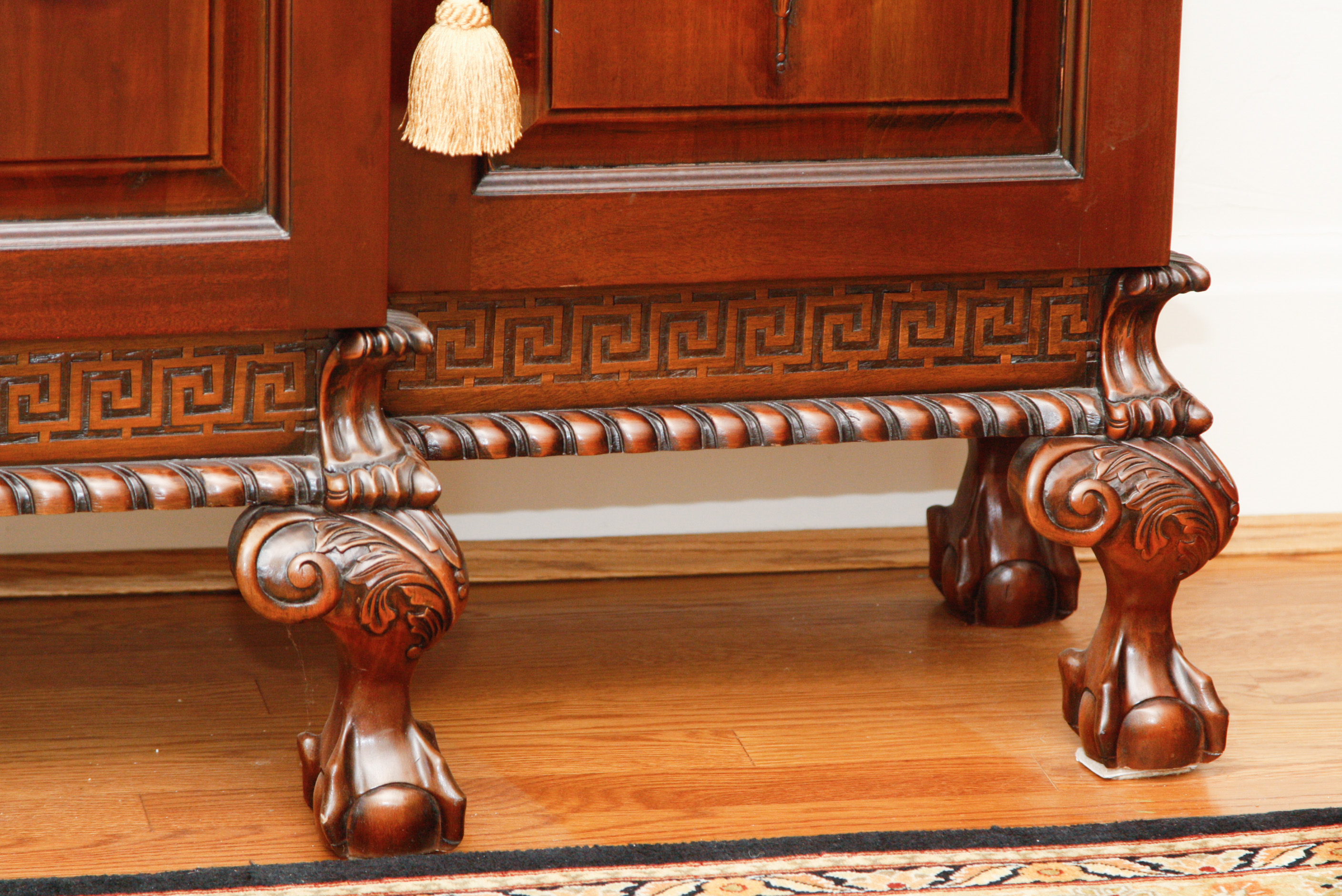 Mahogany Lighted Glass Front China Cabinet