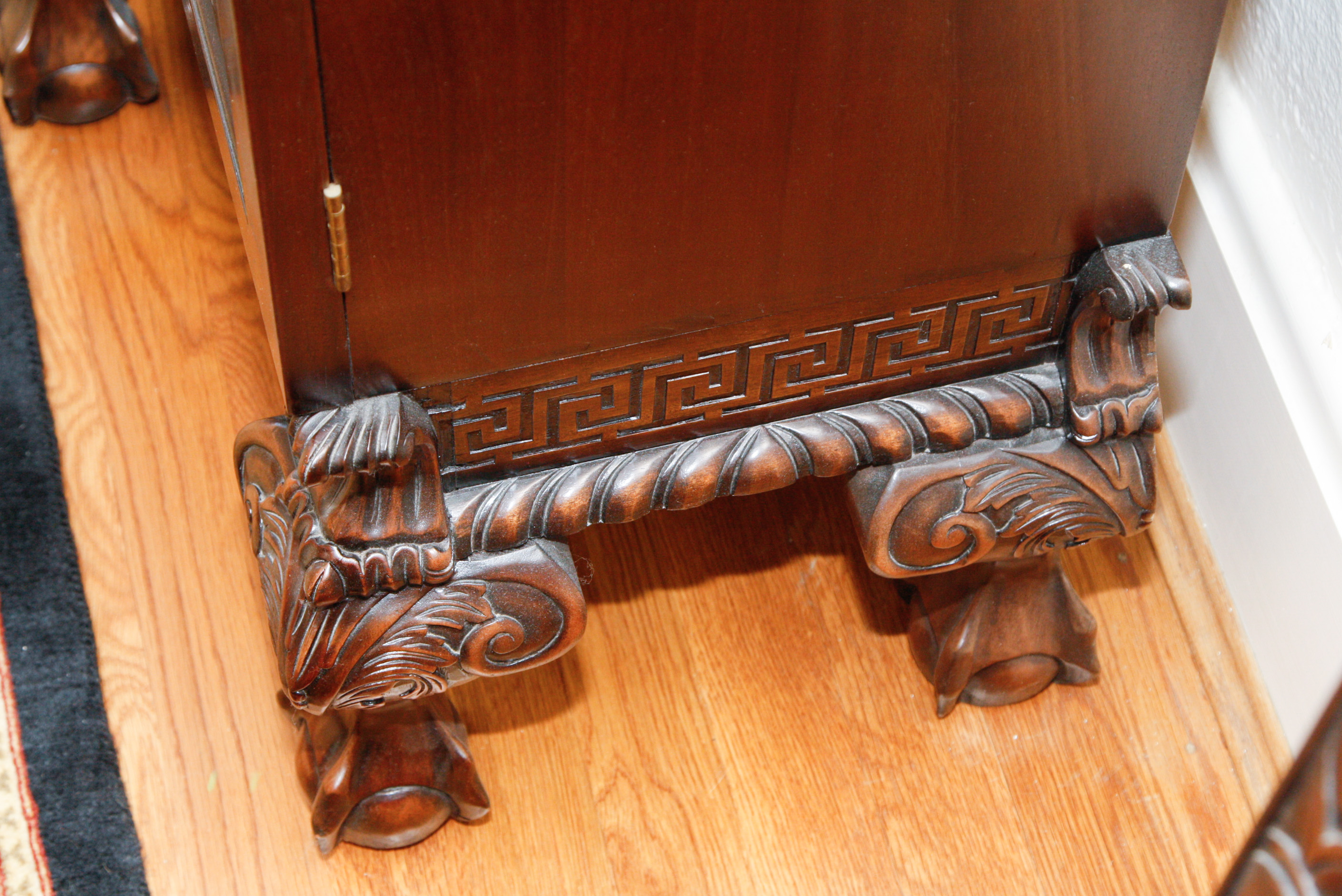 Mahogany Lighted Glass Front China Cabinet