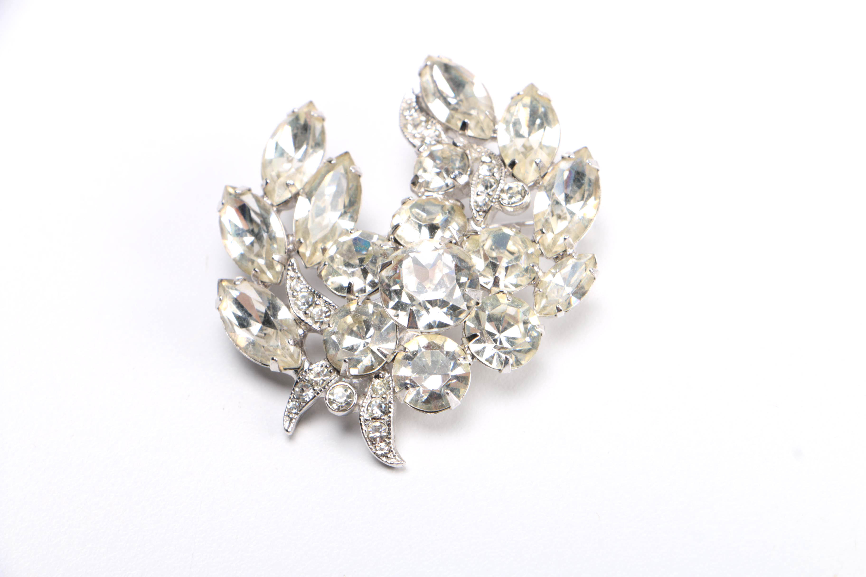 Collection of Rhinestone Costume Jewelry Featuring Eisenburg