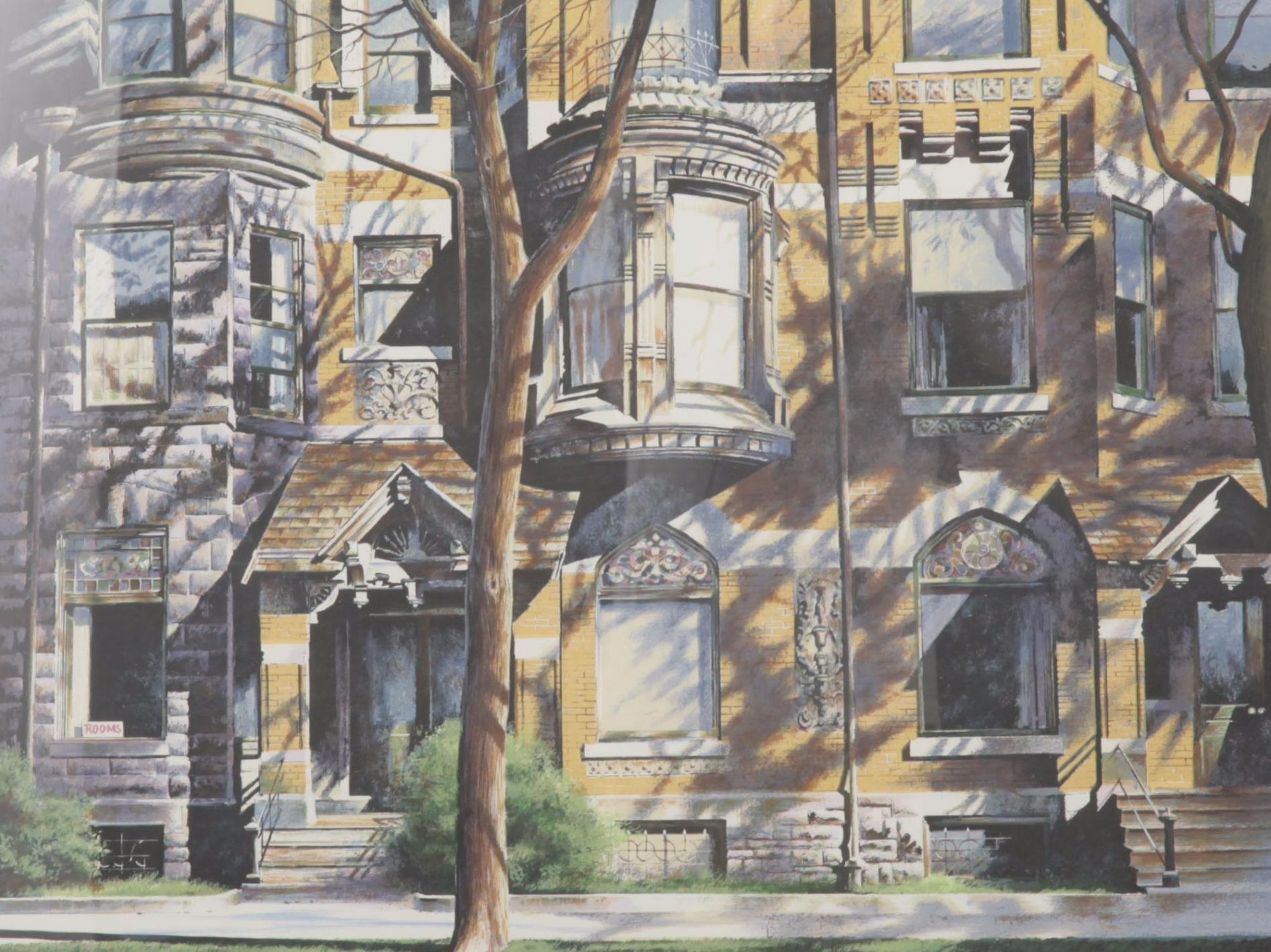 Robert W. Addison Limited Edition Artist's Proof  Serigraph "Morning Shadows (Chicago Another Era)"